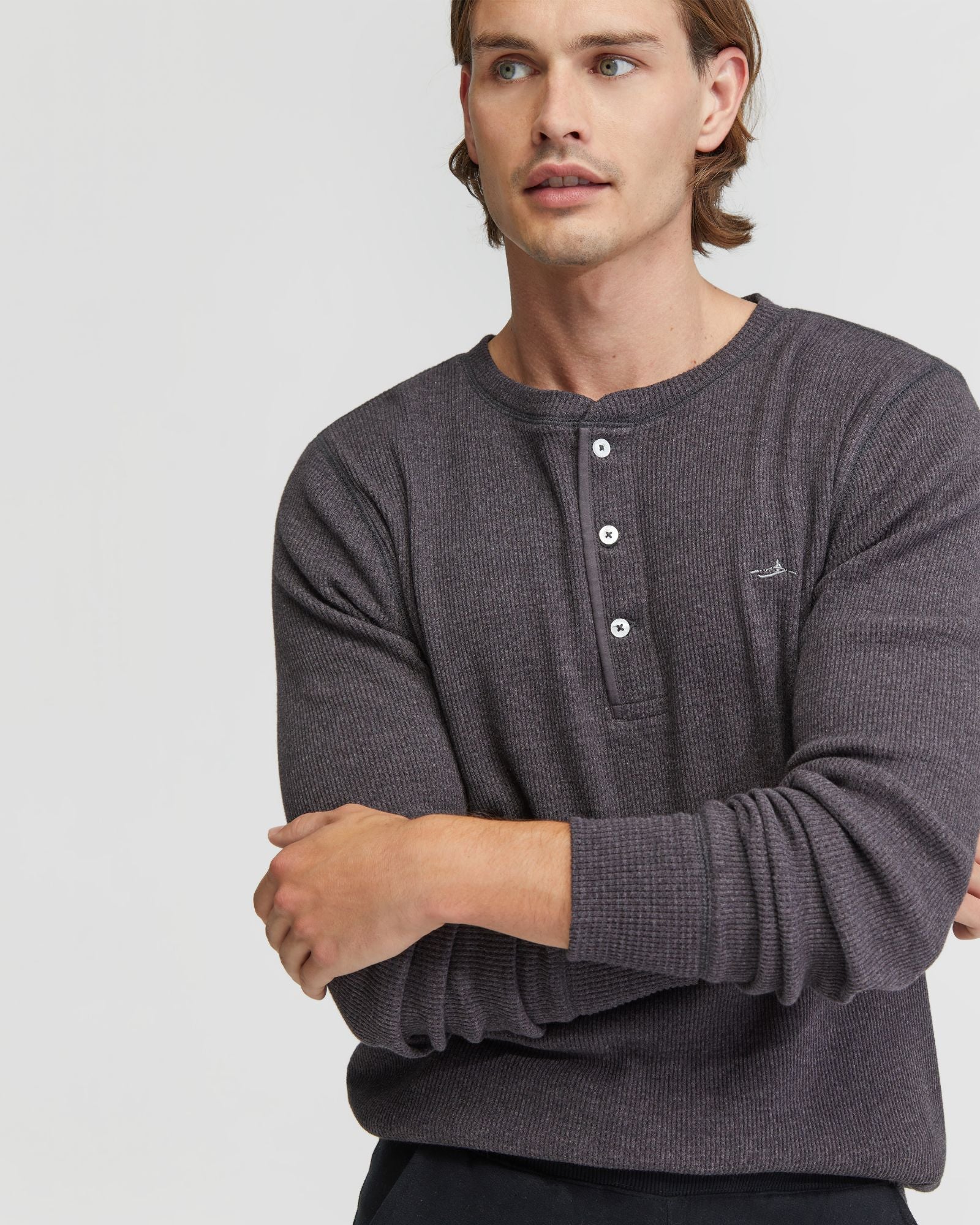 Henry Organic Cotton Waffle Long Sleeve Tee - Image 10