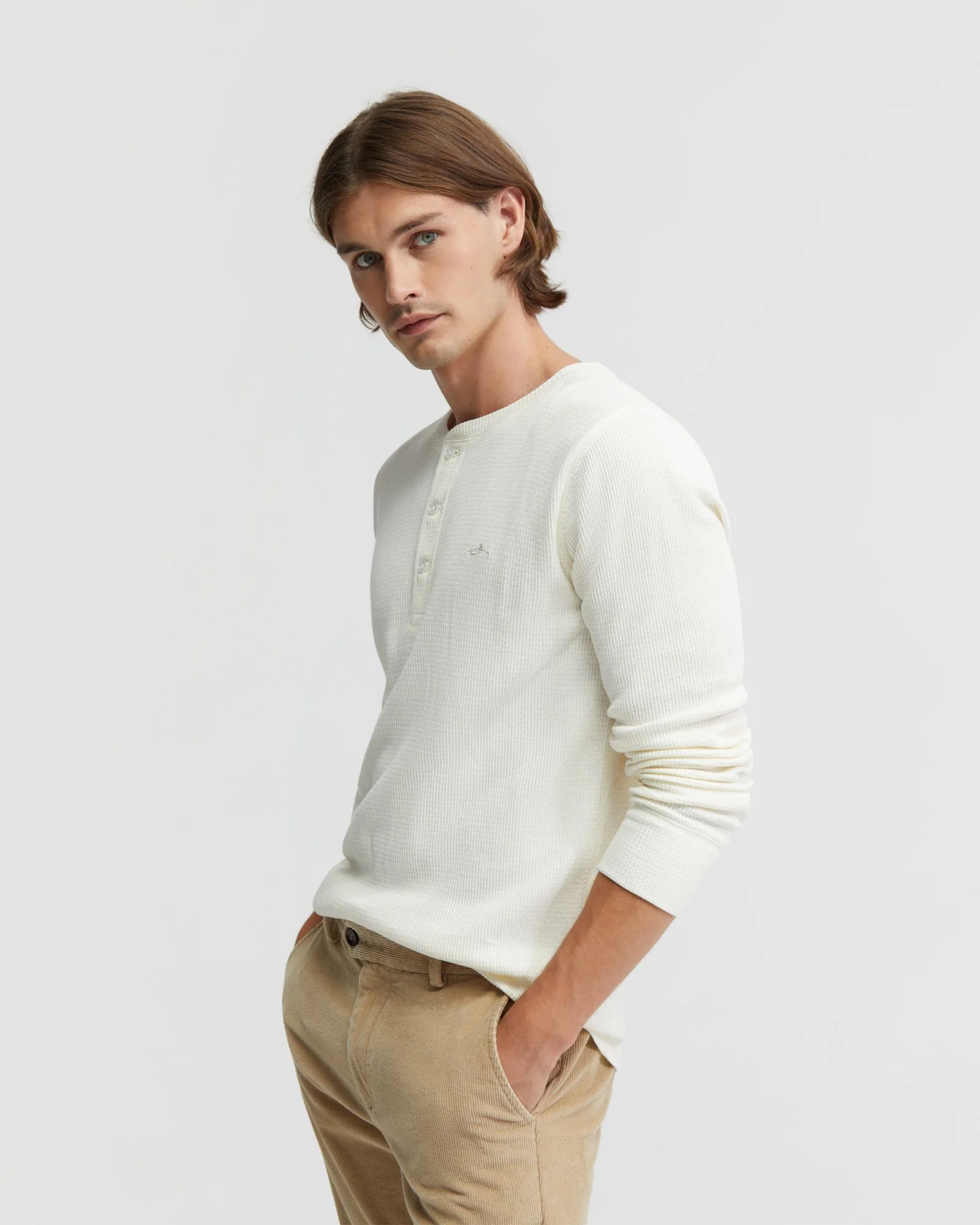 Henry Organic Cotton Waffle Long Sleeve Tee - Image 14