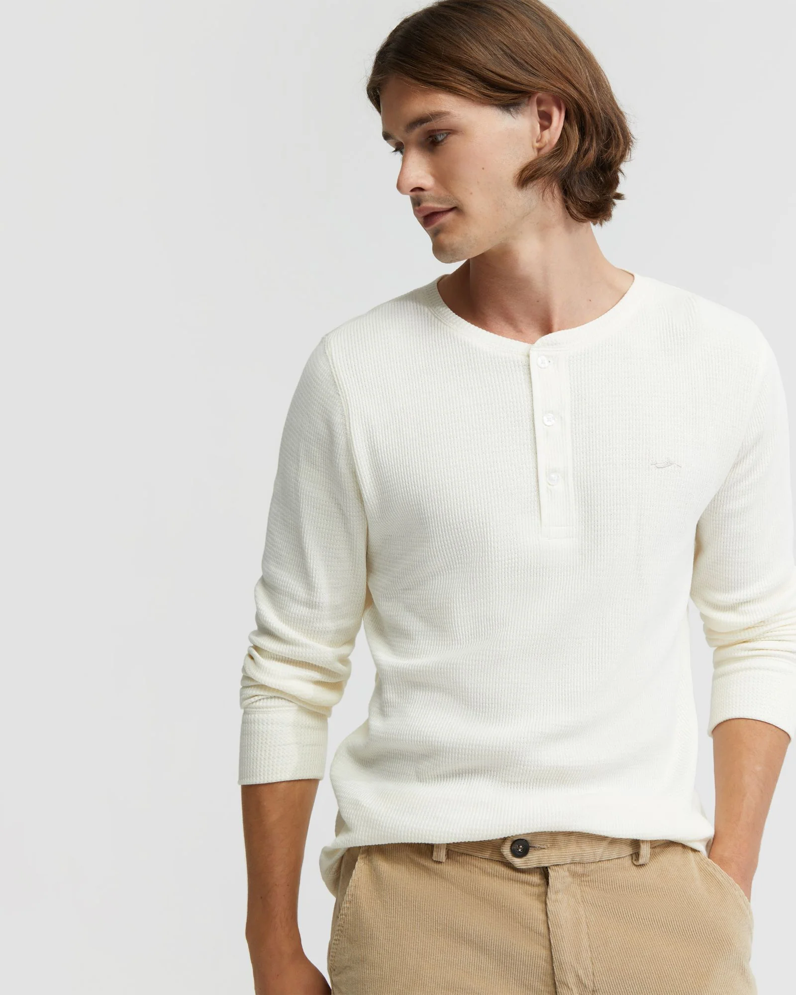 Henry Organic Cotton Waffle Long Sleeve Tee - Image 16