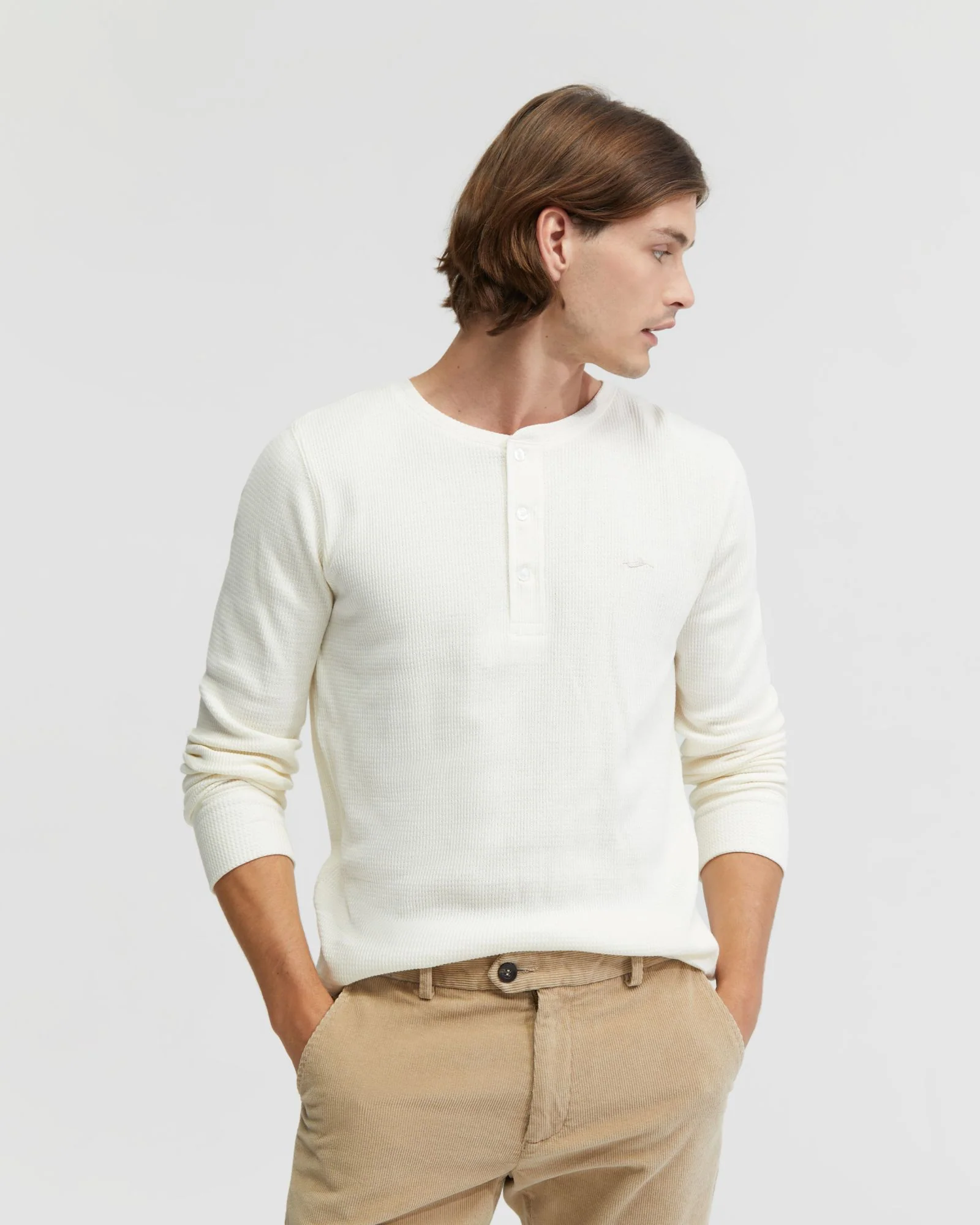 Henry Organic Cotton Waffle Long Sleeve Tee - Image 17
