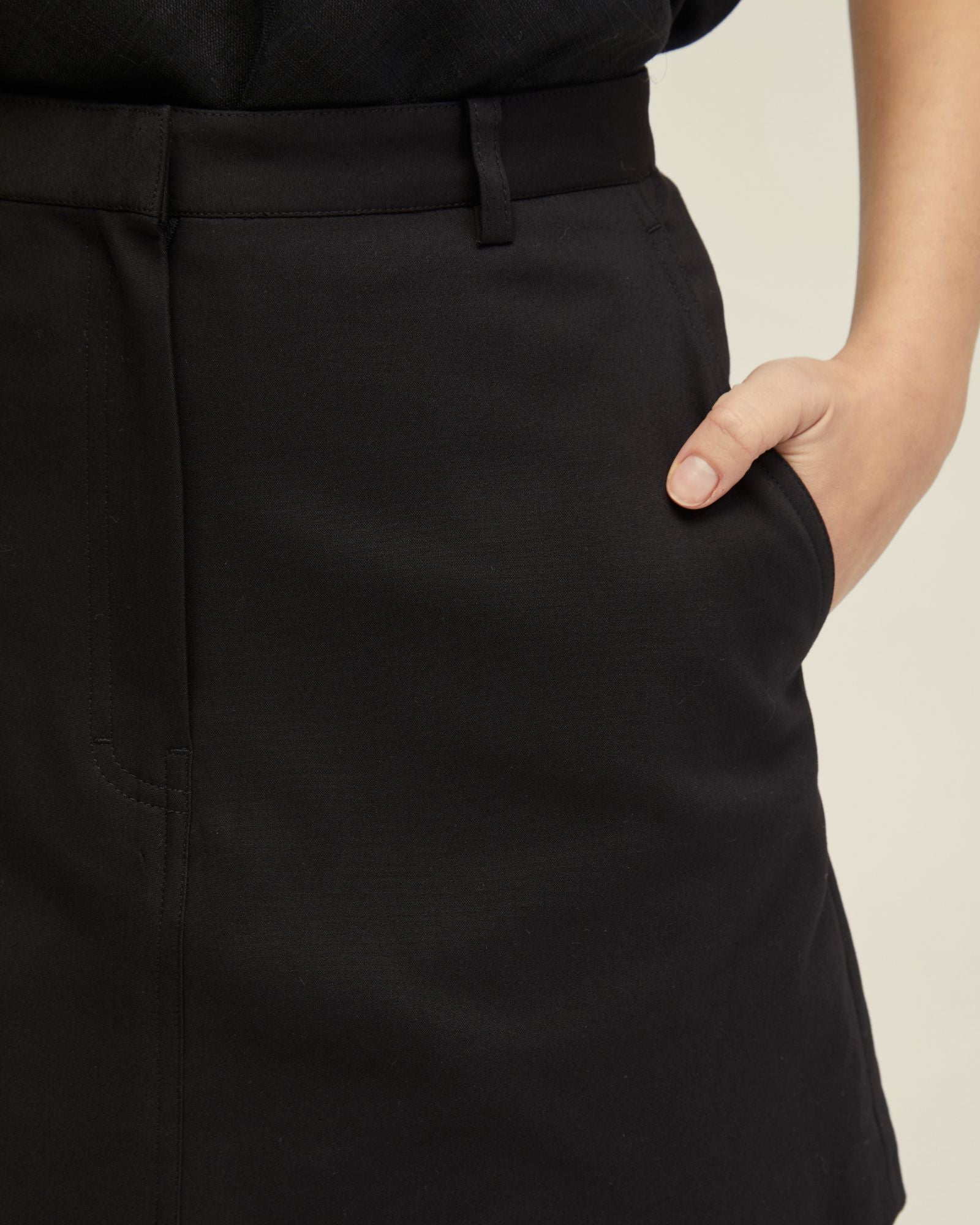 Hepburn Cotton Blend Mini Skirt - Image 6