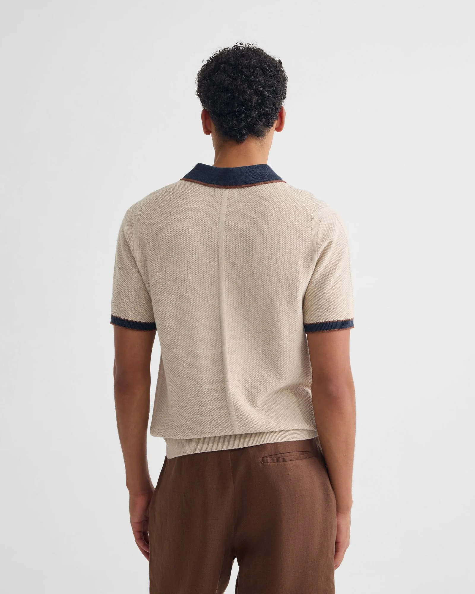 Holden Zip Neck Knitted Polo - Image 11