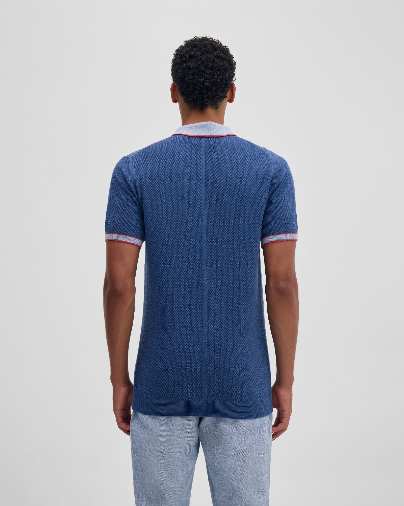 Holden Zip Neck Knitted Polo - Image 4
