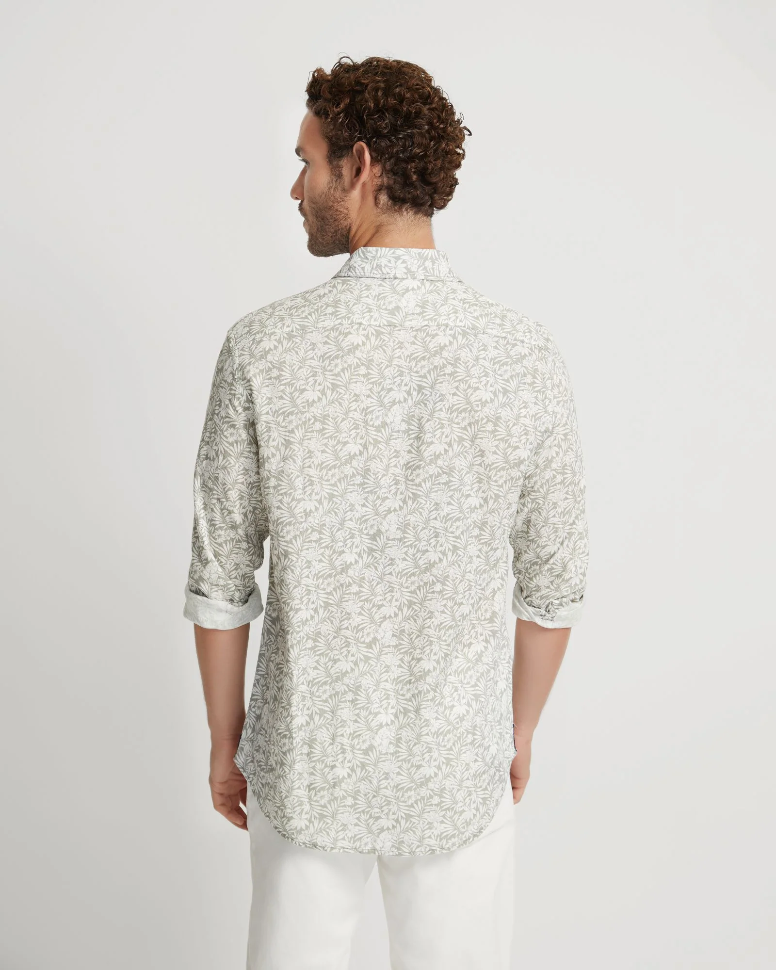 Holloway Linen Blend Printed Shirt - Image 3