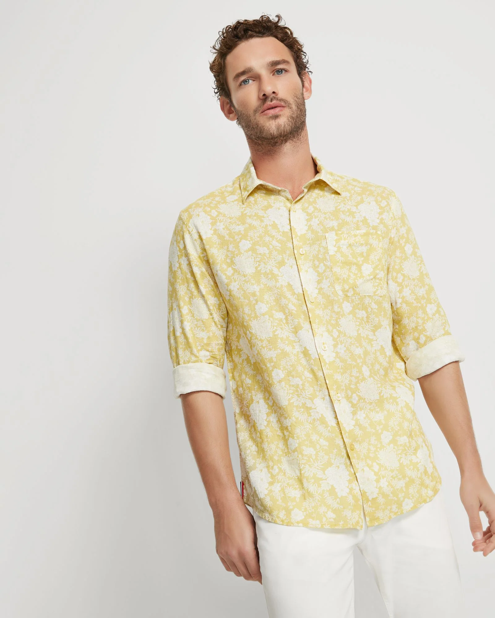 Holloway Linen Blend Printed Shirt - Image 4