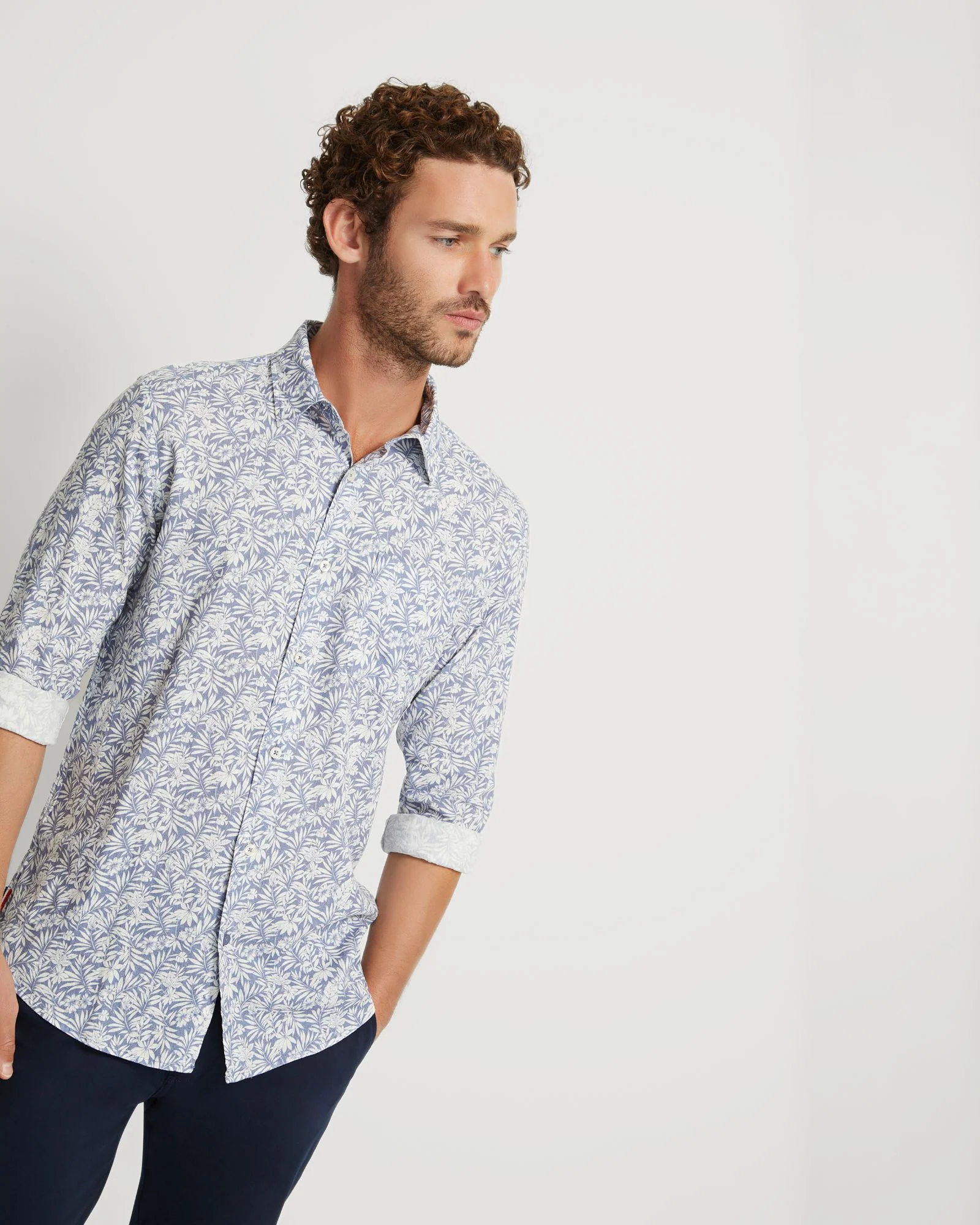 Holloway Linen Blend Printed Shirt - Image 4