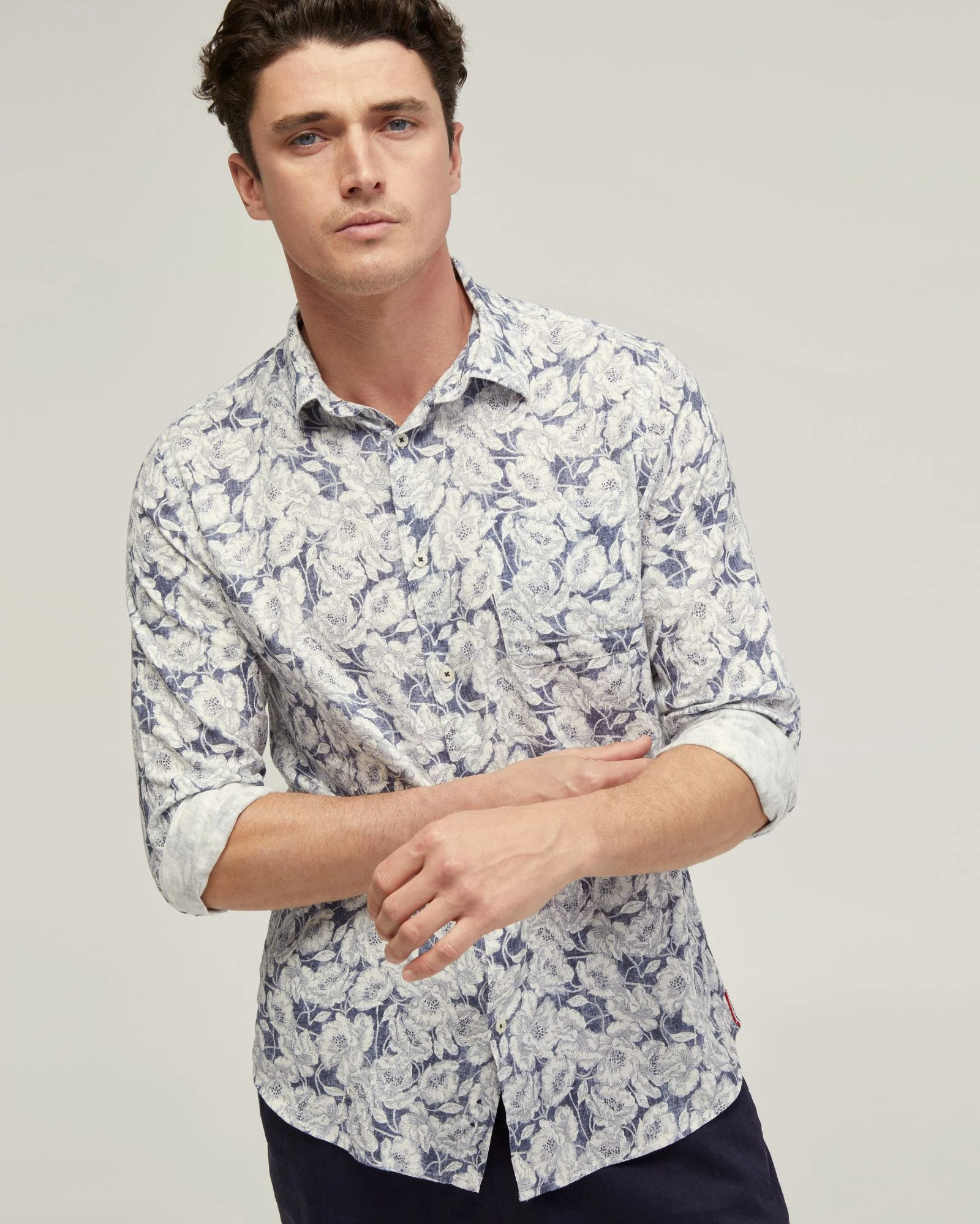 Holloway Linen Blend Printed Shirt - Image 4