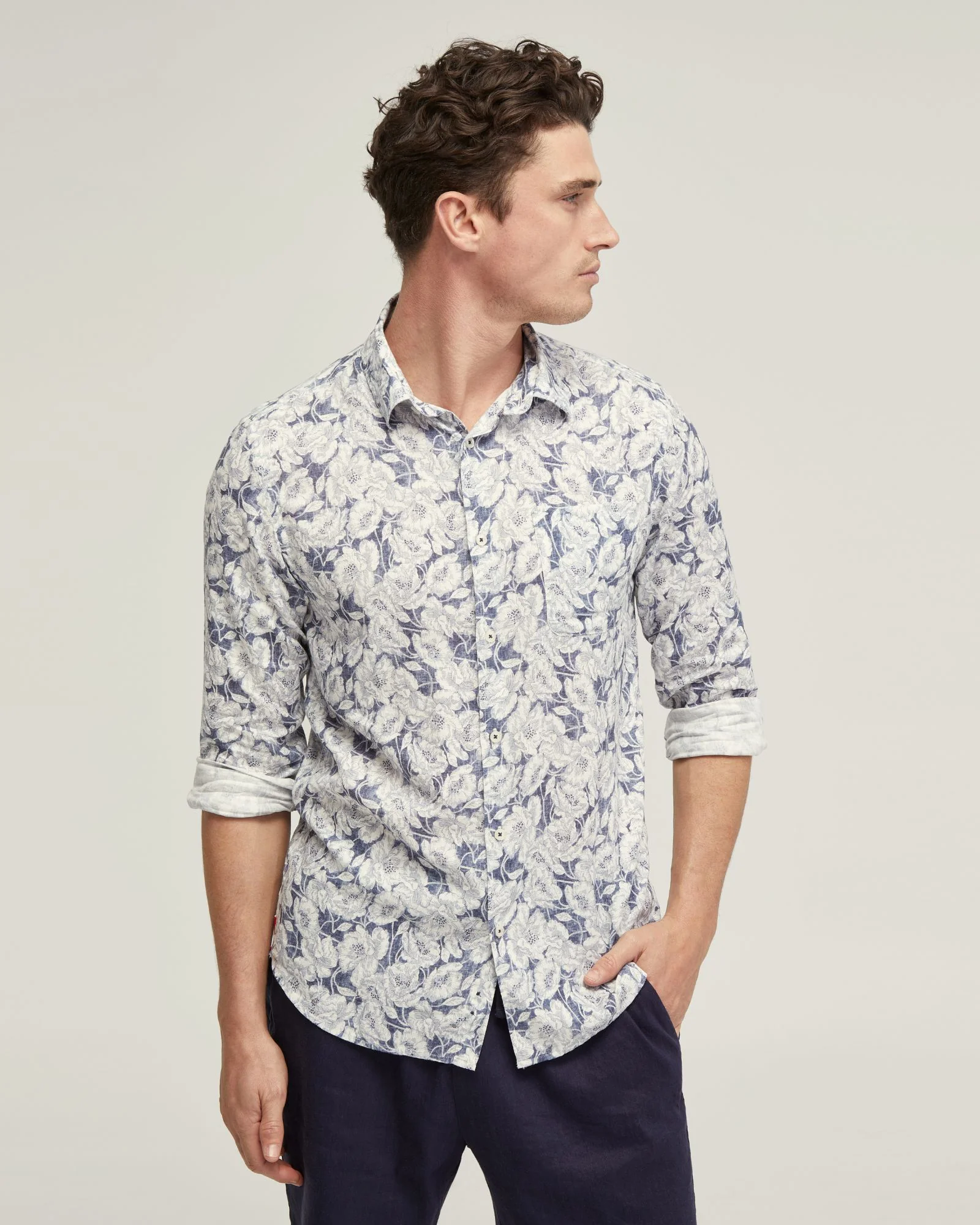Holloway Linen Blend Printed Shirt - Image 5