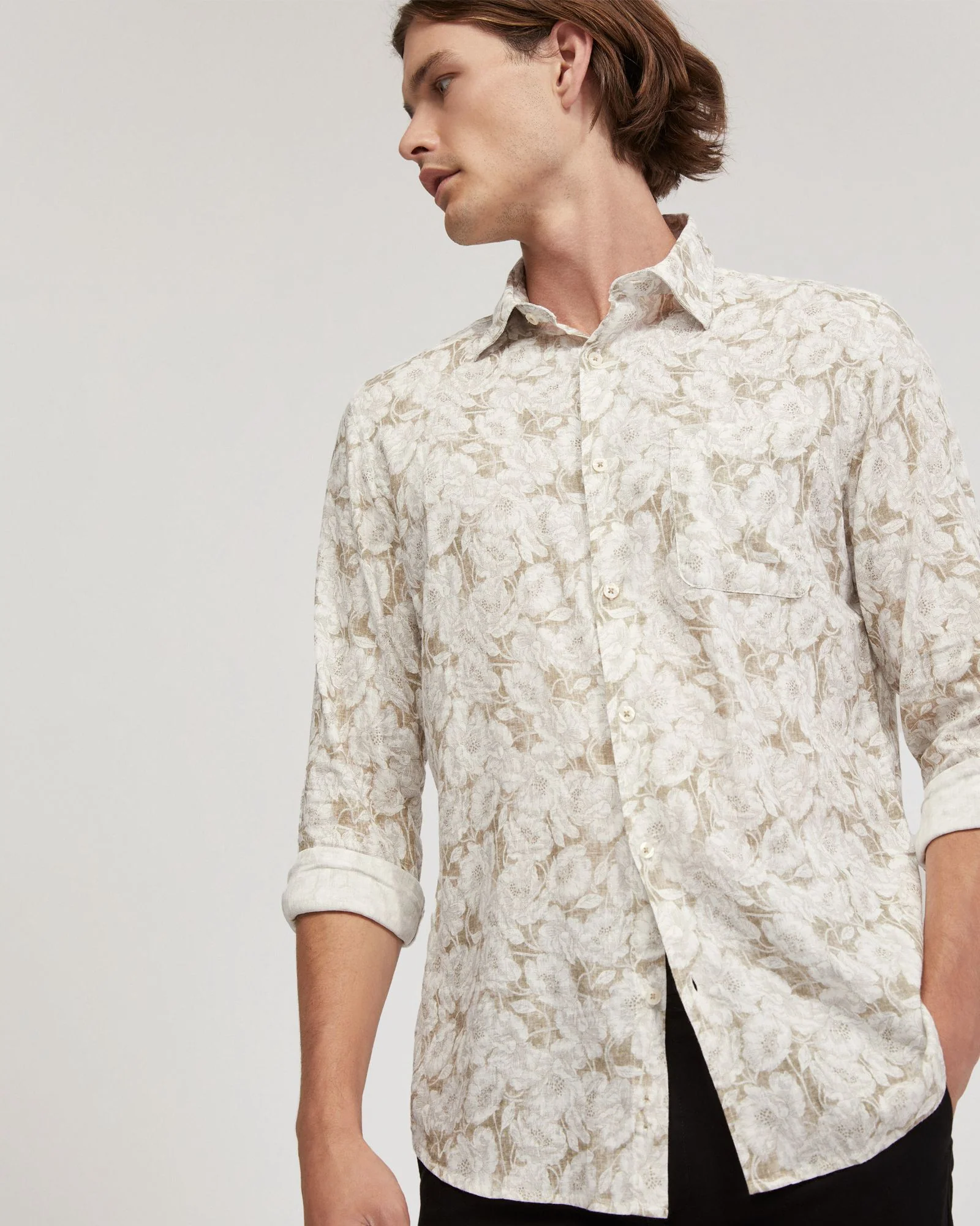 Holloway Linen Blend Printed Shirt - Image 4