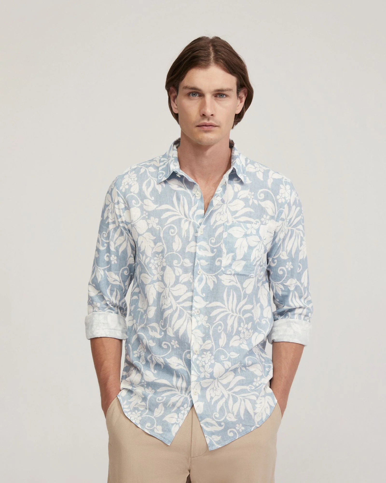 Holloway Linen Blend Printed Shirt - Image 5