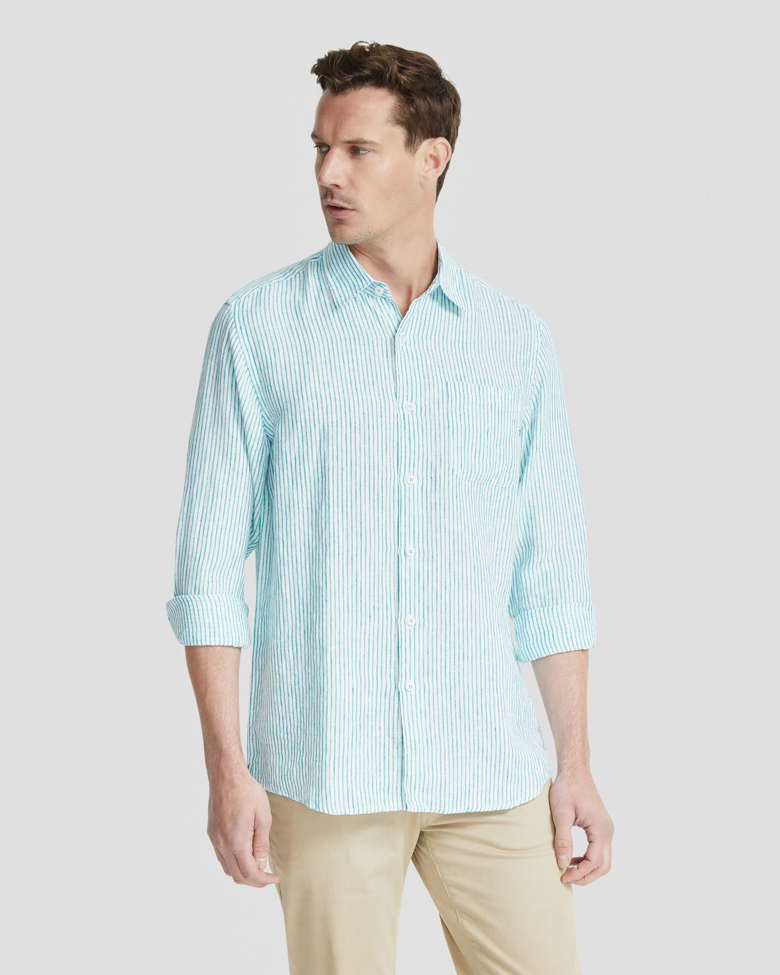 Holloway Pure Linen Stripe Shirt - Image 11