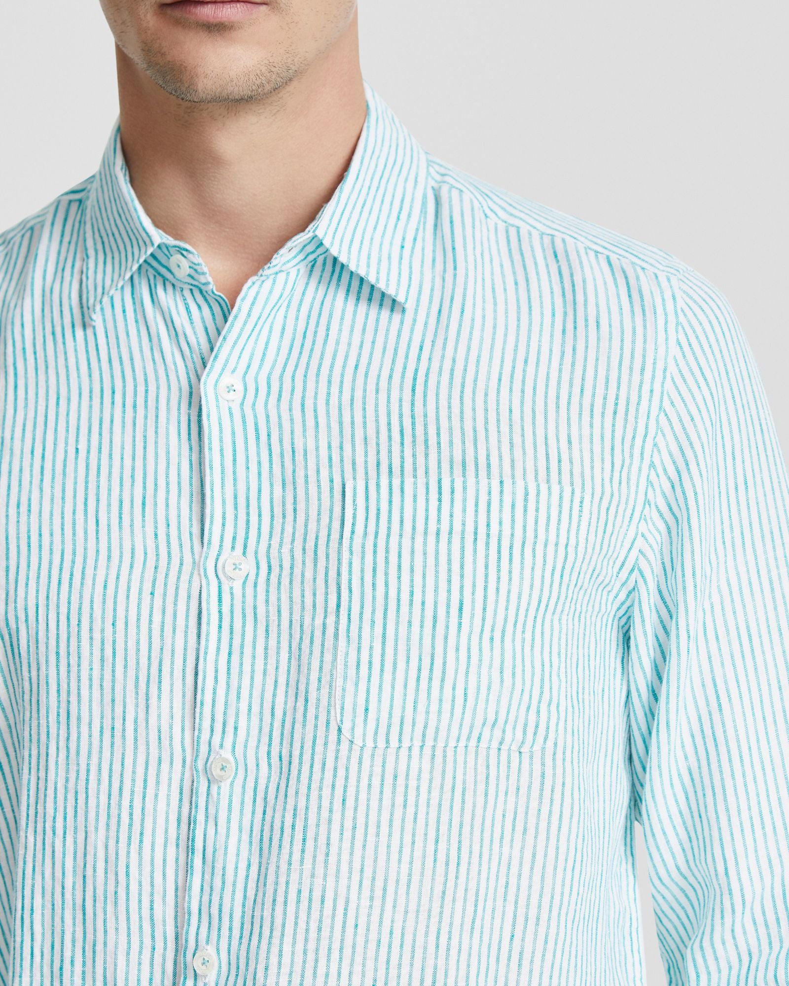Holloway Pure Linen Stripe Shirt - Image 12