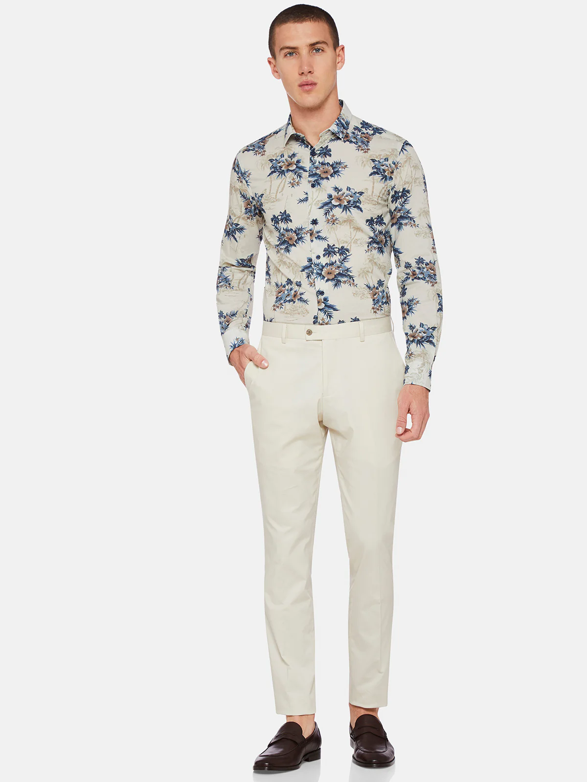 Hopkins Cotton Stretch Trousers - Image 6