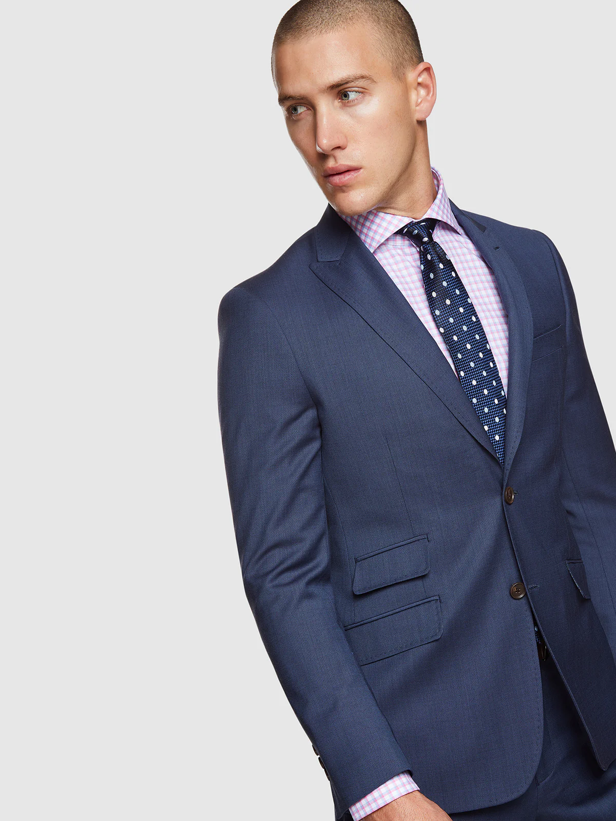 Hopkins Peak Lapel Wool Suit Jacket - Image 4