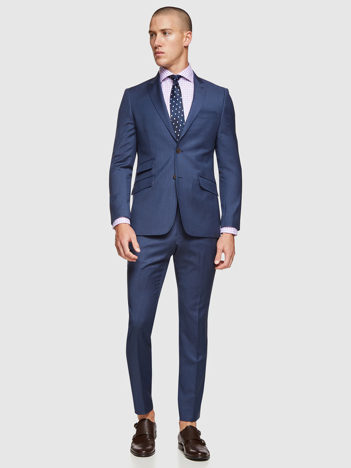 Hopkins Peak Lapel Wool Suit Jacket - Image 5
