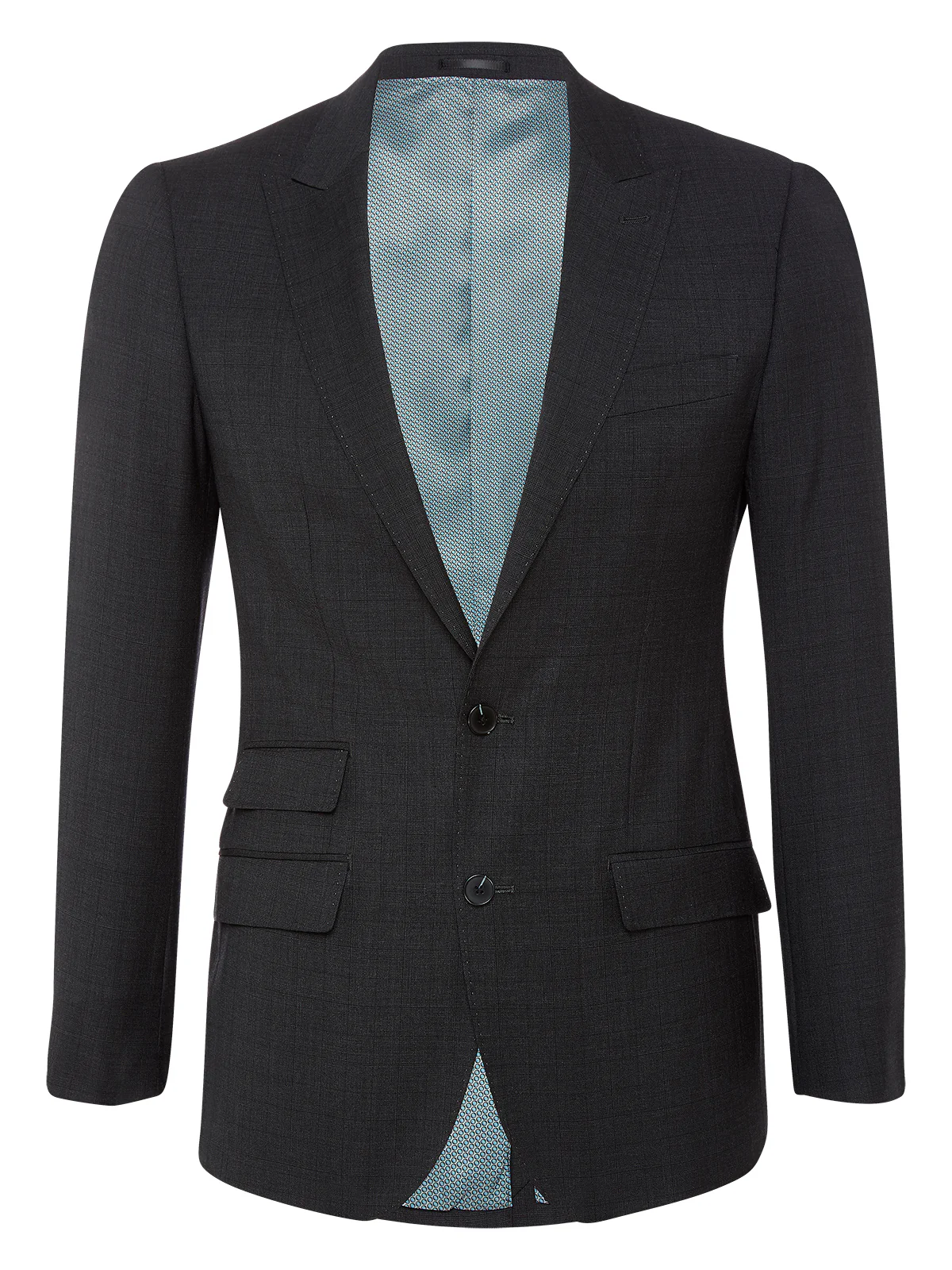 Hopkins Peak Lapel Wool Suit Jacket - Image 3