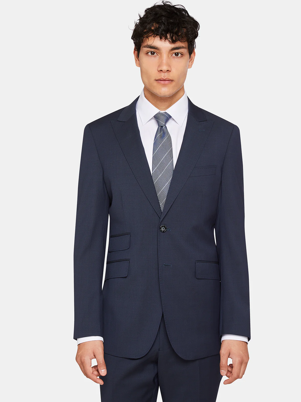 Hopkins Peak Lapel Wool Suit Jacket