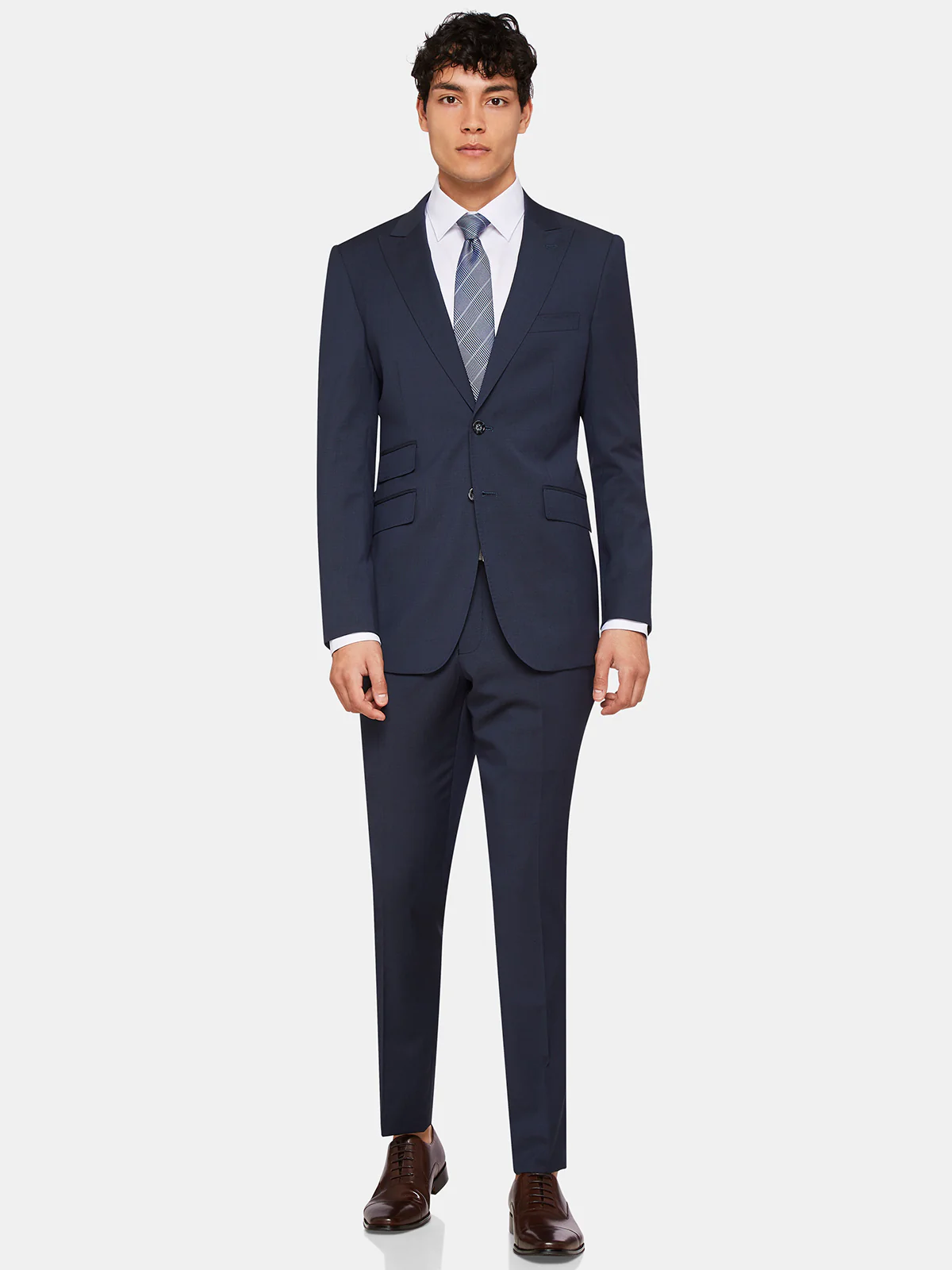 Hopkins Peak Lapel Wool Suit Jacket - Image 6
