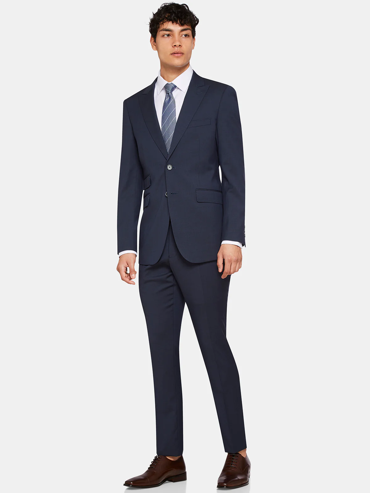 Hopkins Peak Lapel Wool Suit Jacket - Image 7