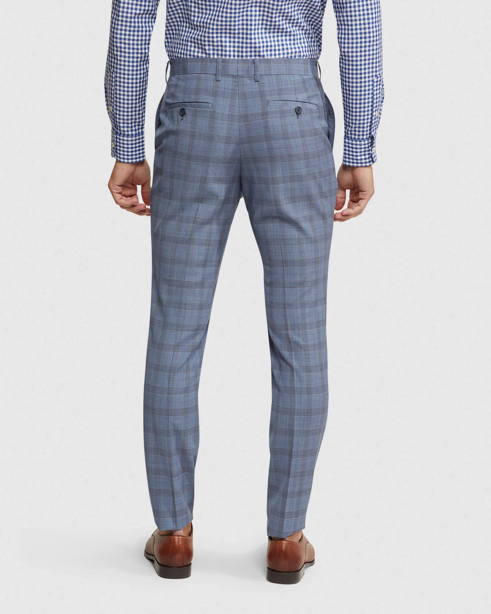 Hopkins Wool Checked Suit Trousers - Image 3
