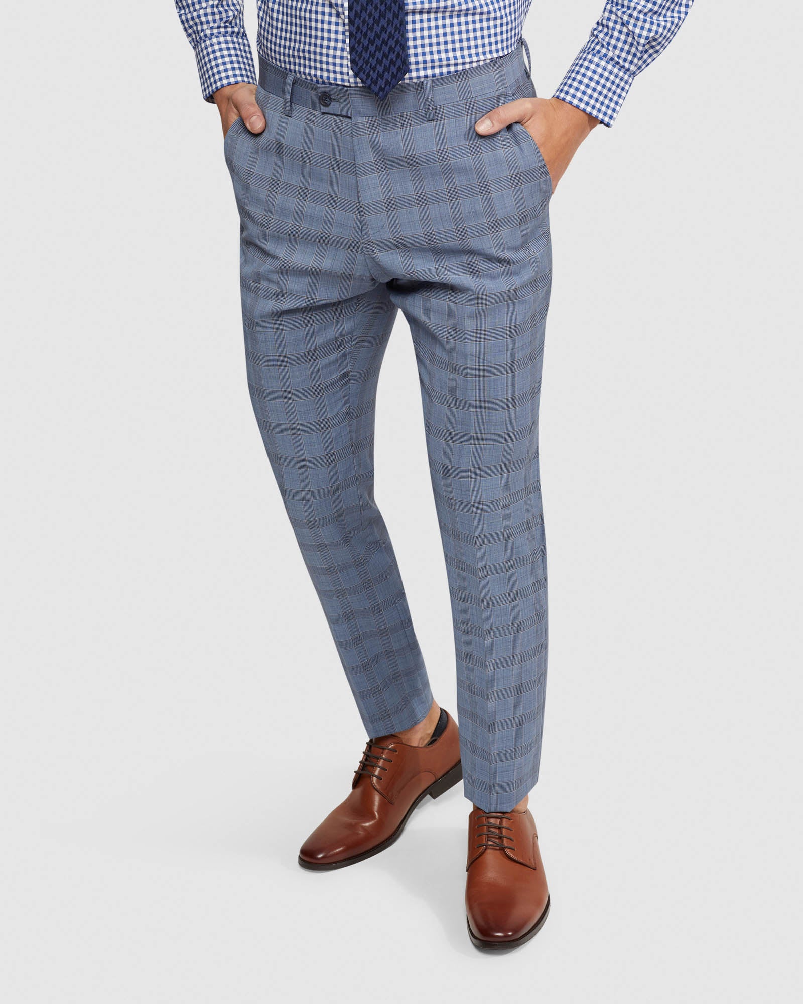 Hopkins Wool Checked Suit Trousers - Image 4