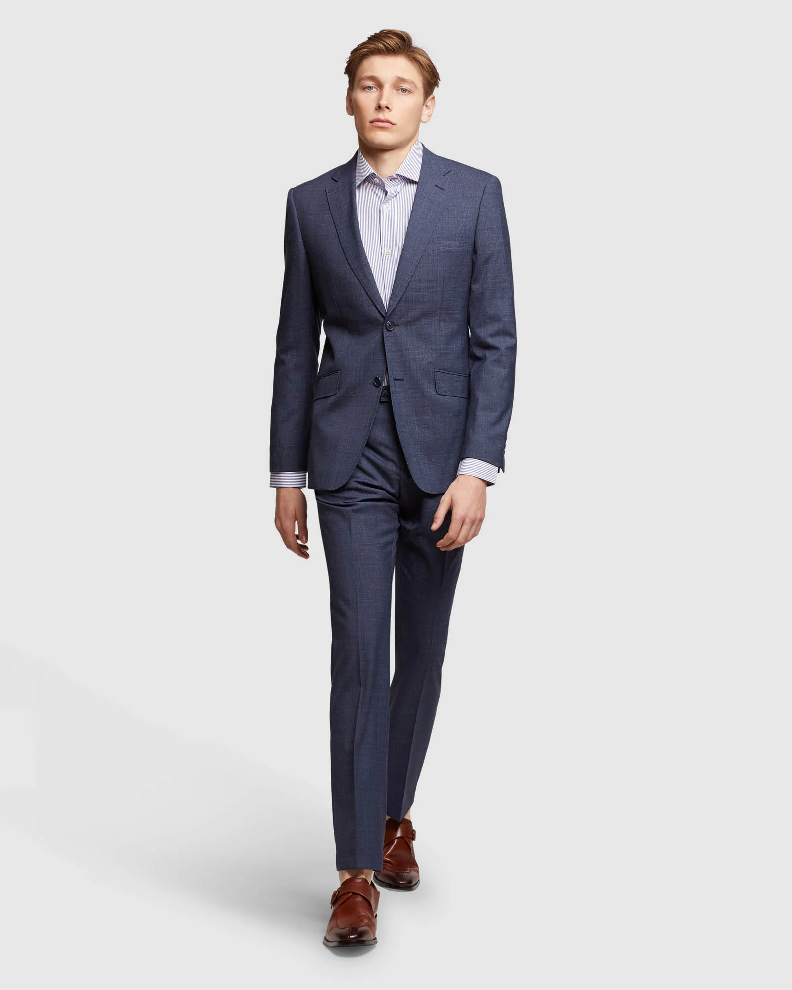 Hopkins Wool Stretch Check Trousers - Image 5