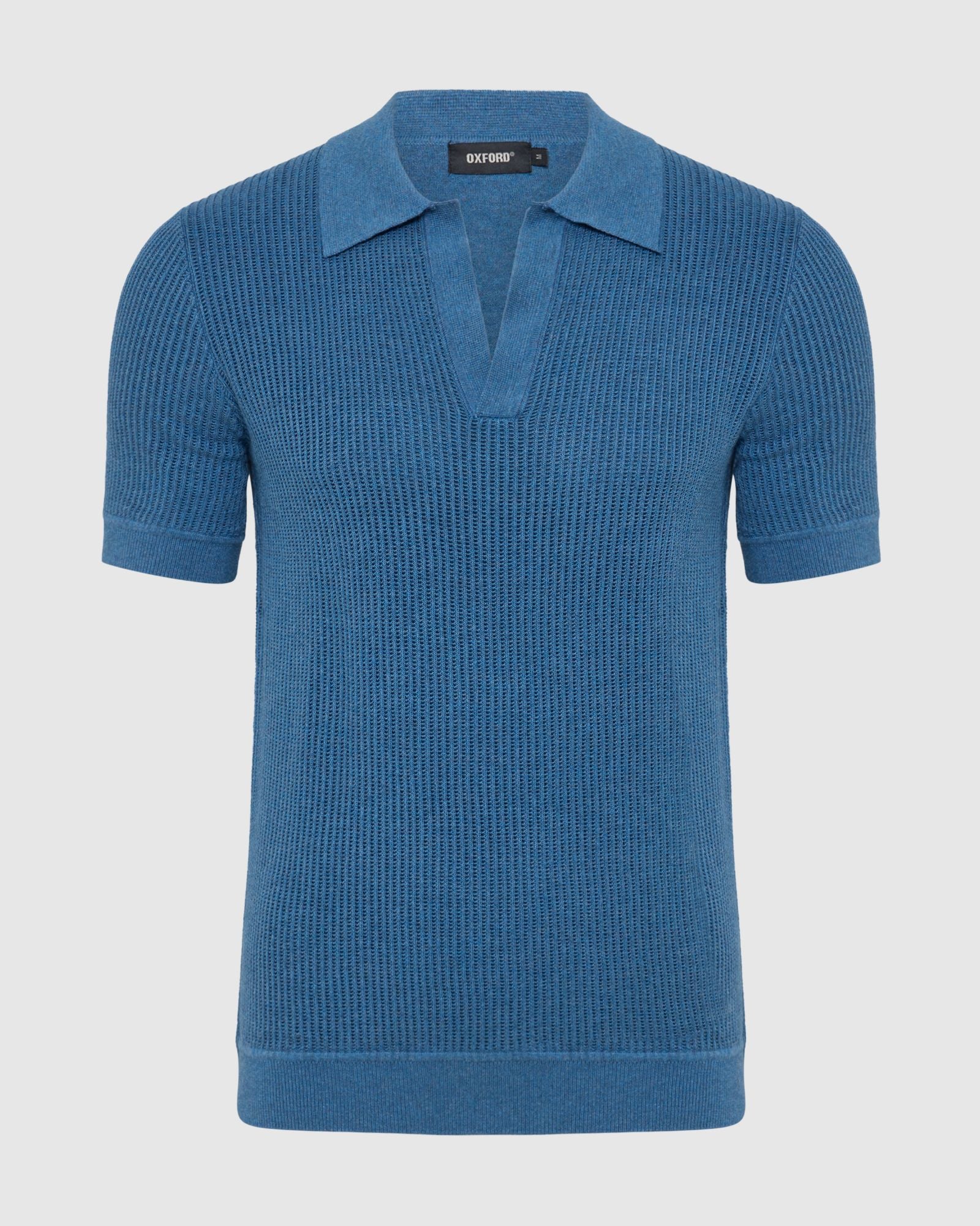 Huck Lined Knitted Polo