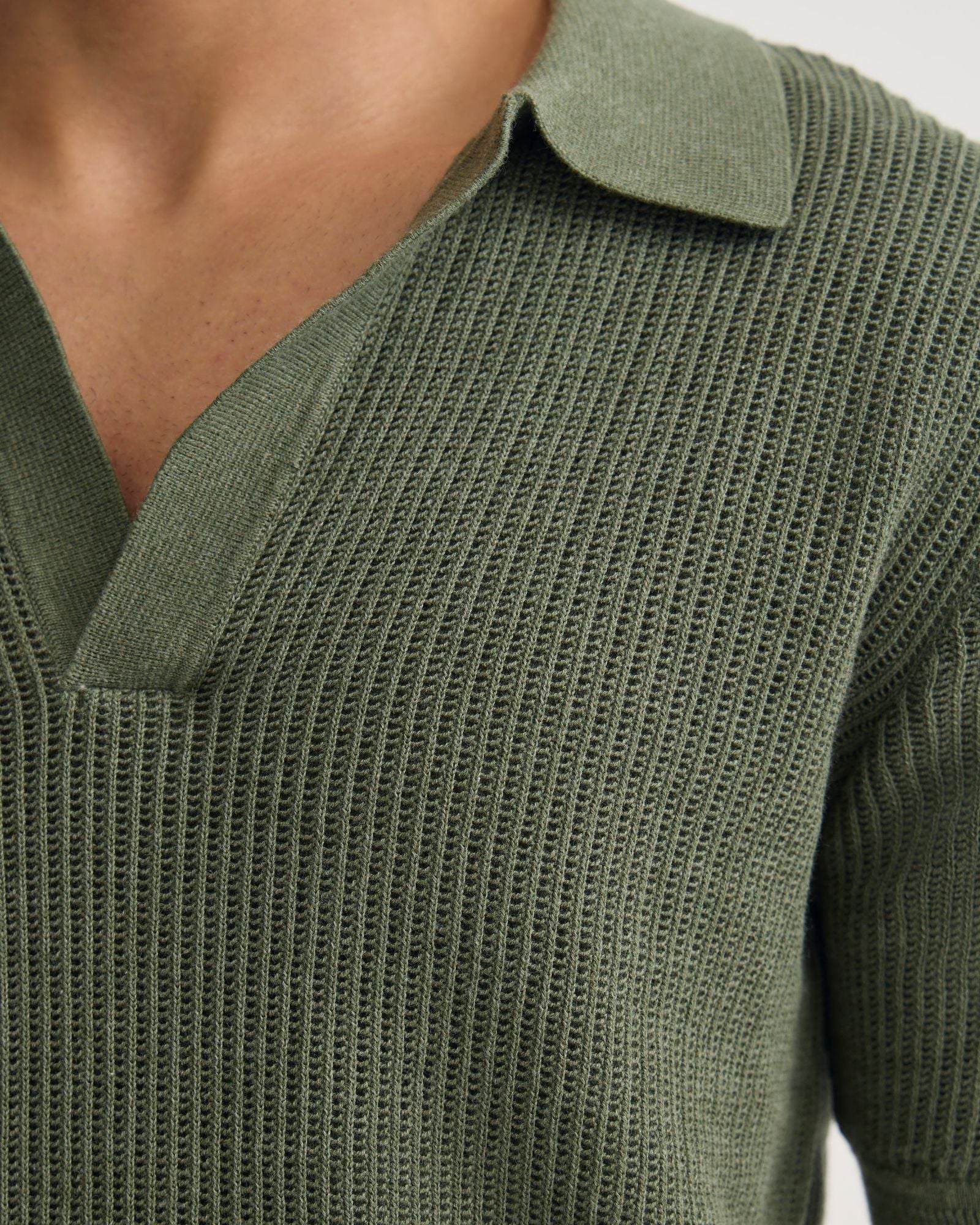 Huck Lined Knitted Polo - Image 14