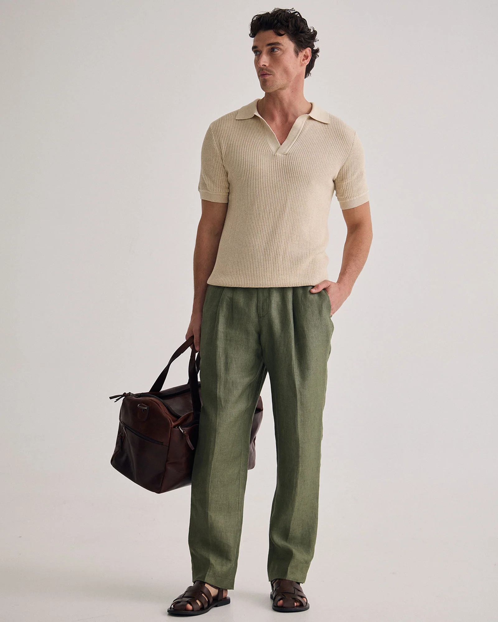 Huck Lined Knitted Polo - Image 17