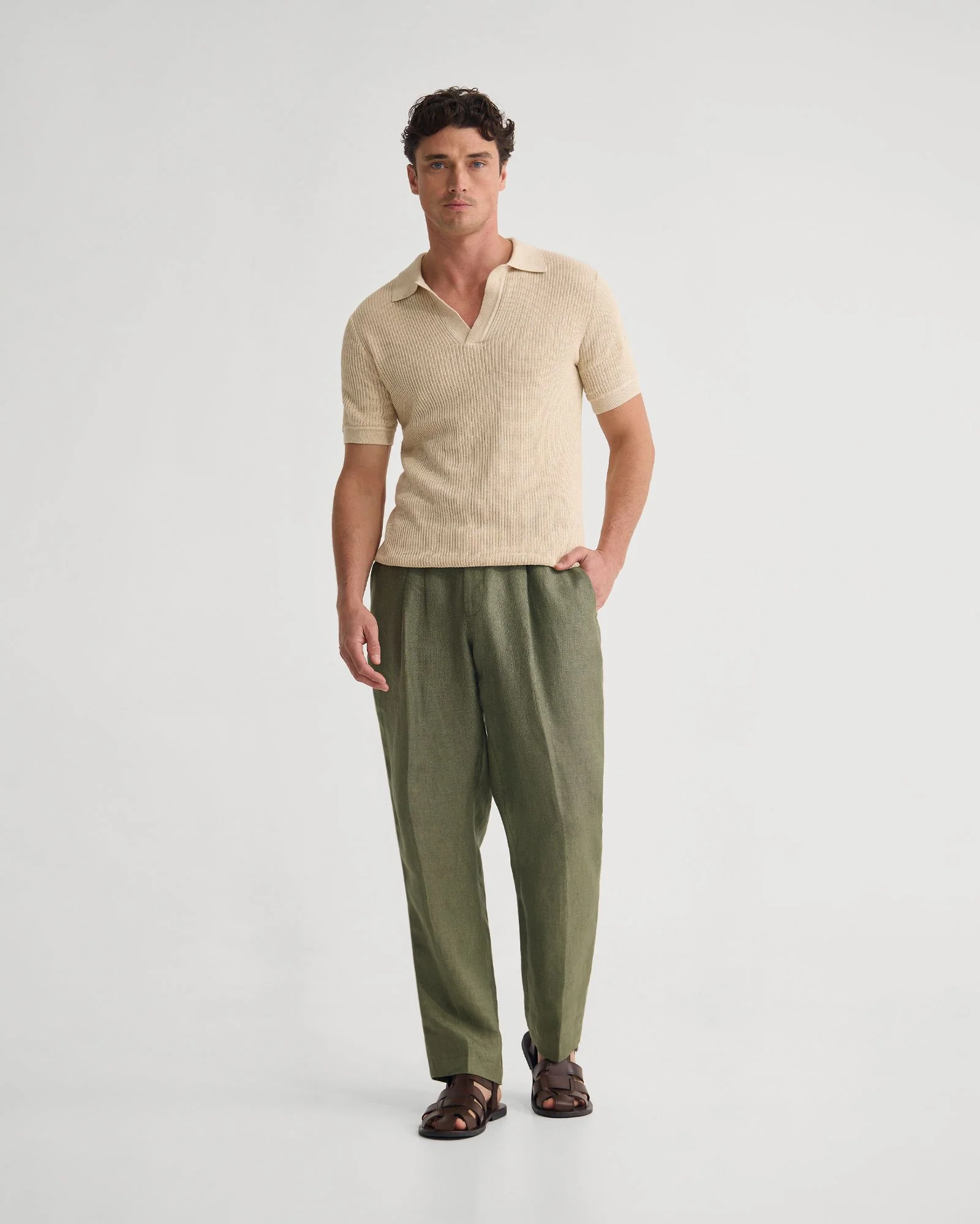 Huck Lined Knitted Polo - Image 23