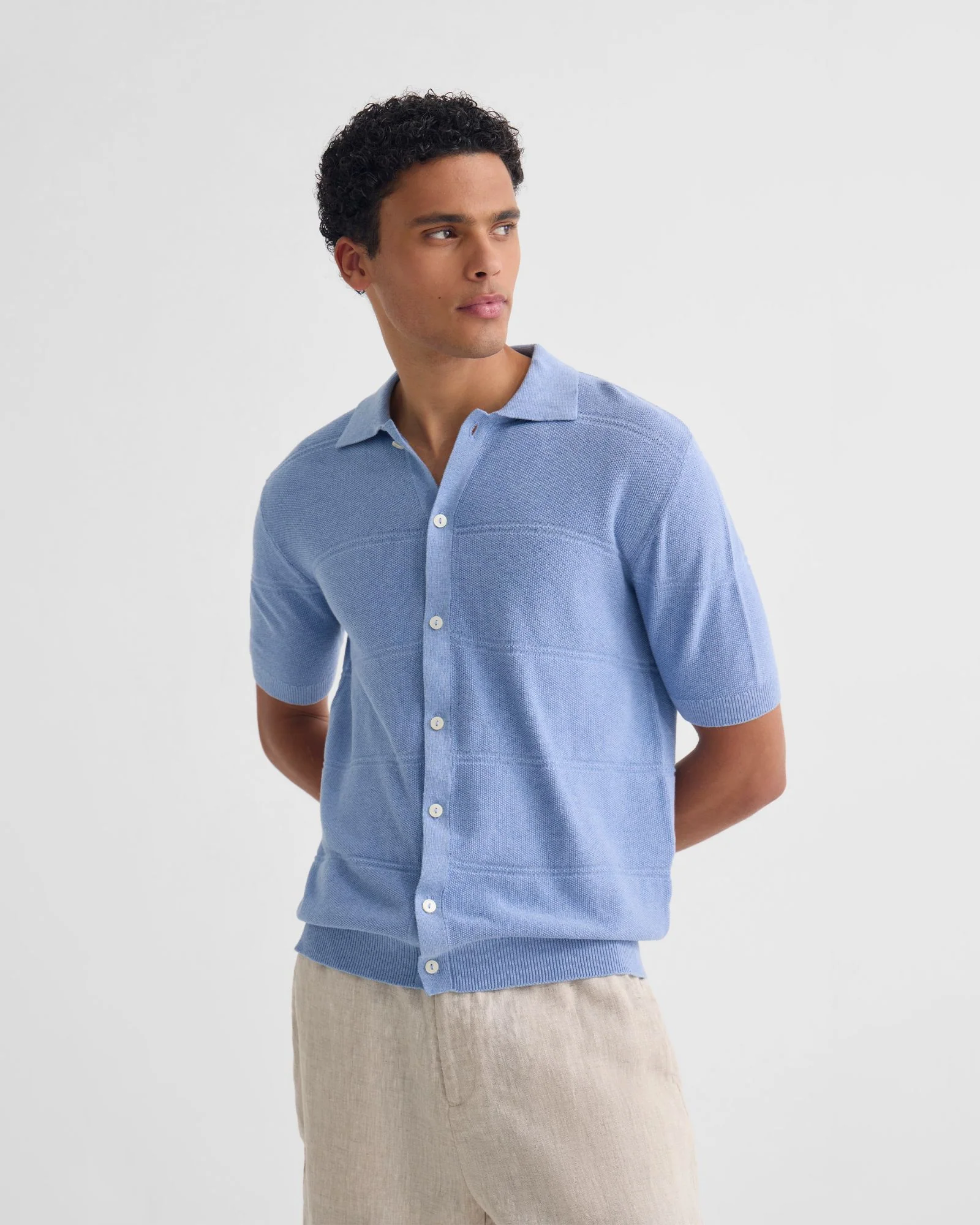 Jack Knitted Button Up Shirt - Image 6