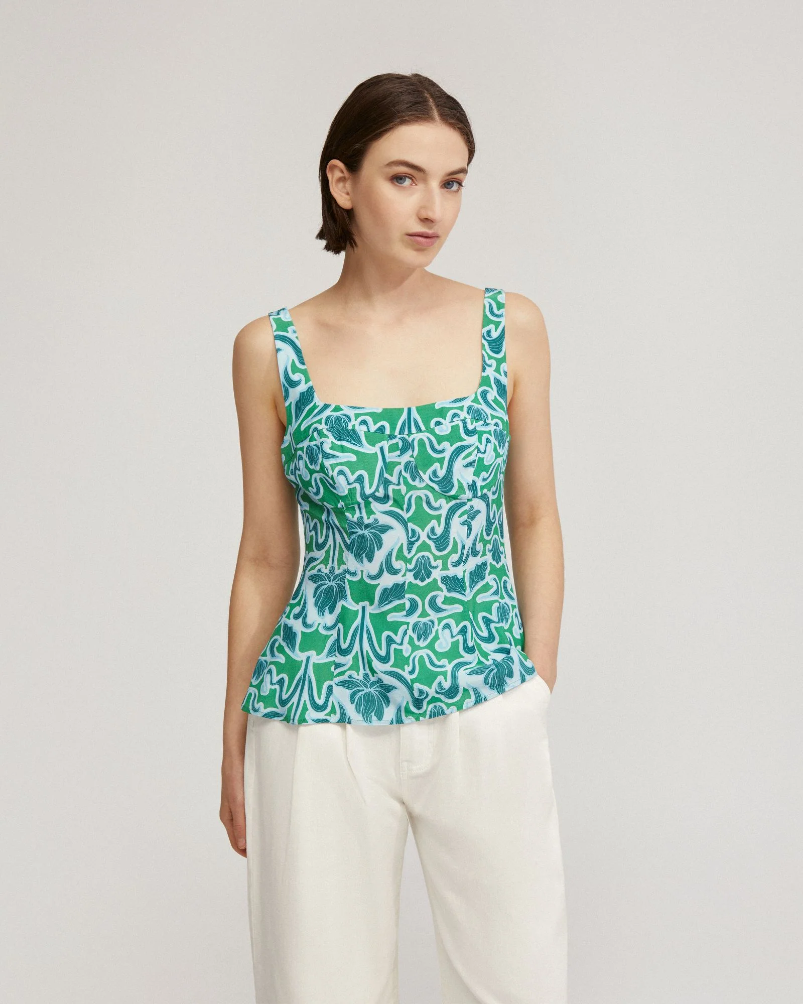 Jacqueline Printed Peplum Top - Image 5
