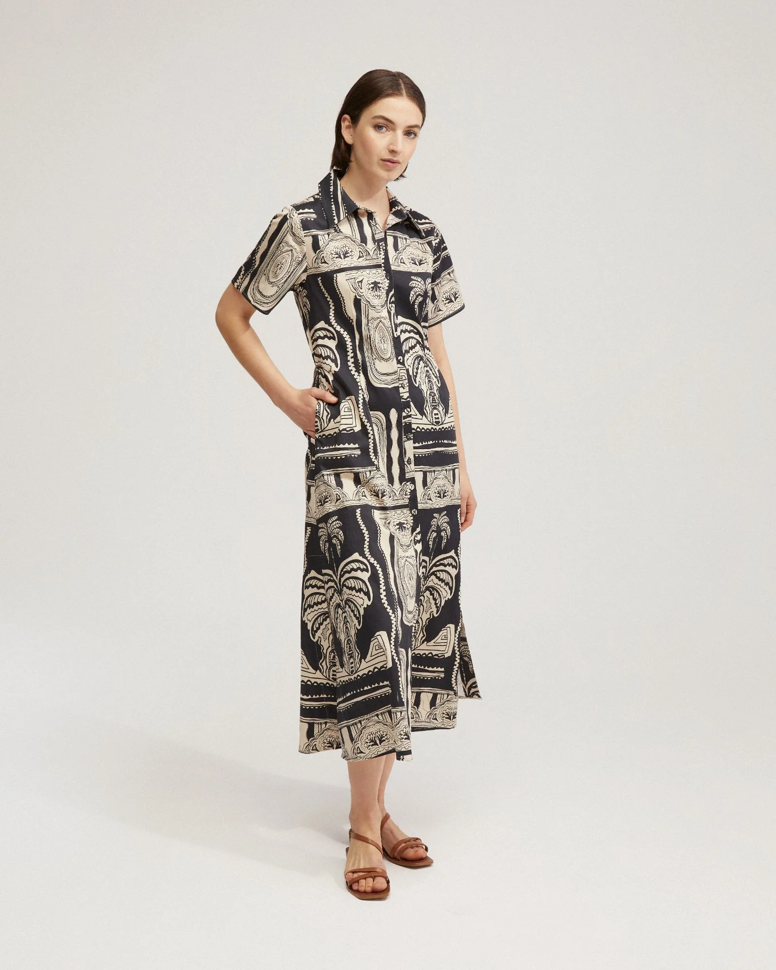 Jasmine Printed Shirt Dress - Image 5