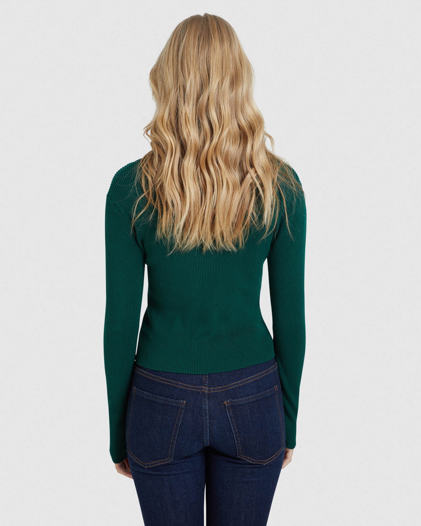 Jessica Long Sleeve Rib Crop Knit - Image 10