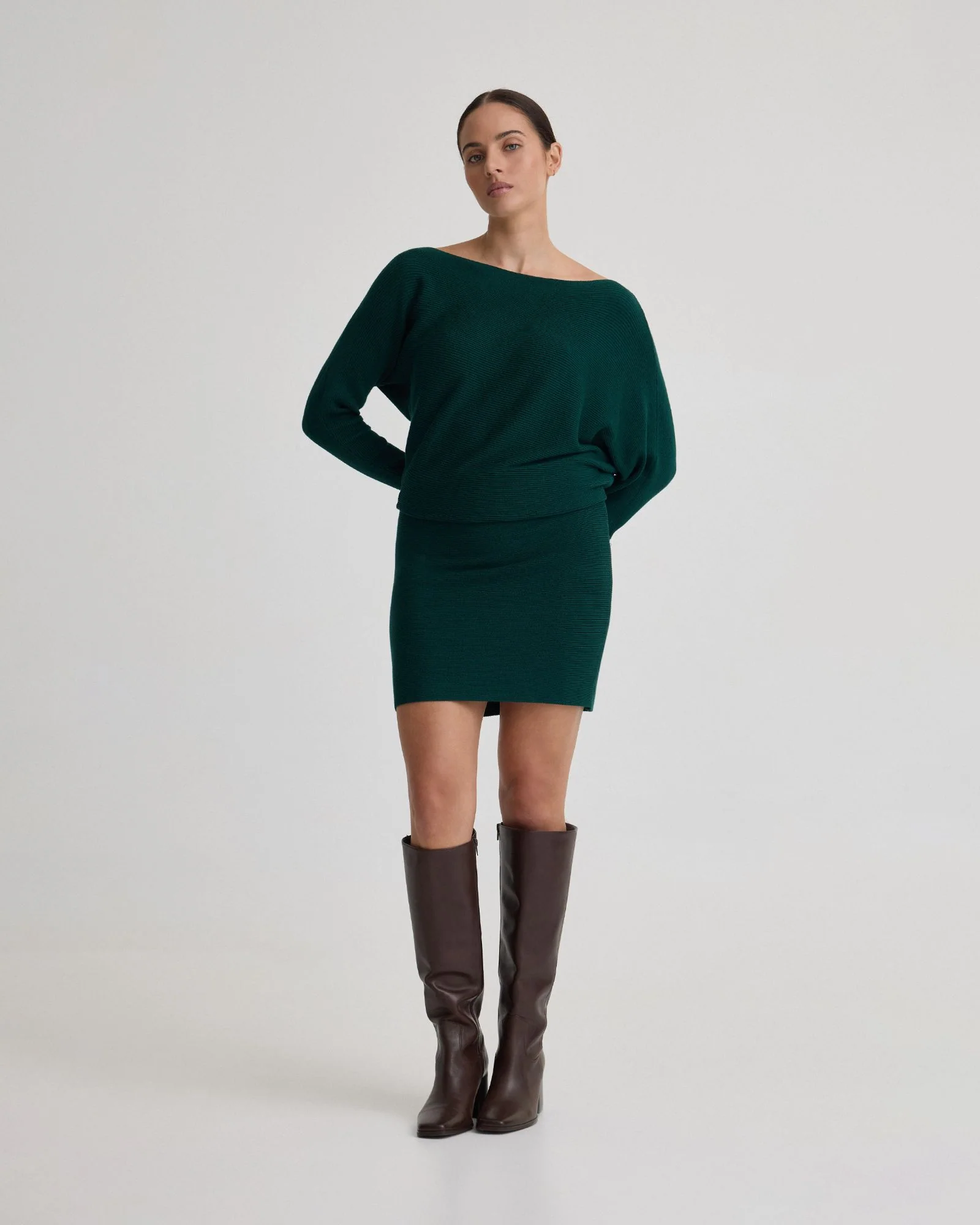 Juliette Knitted Rib Dress - Image 5