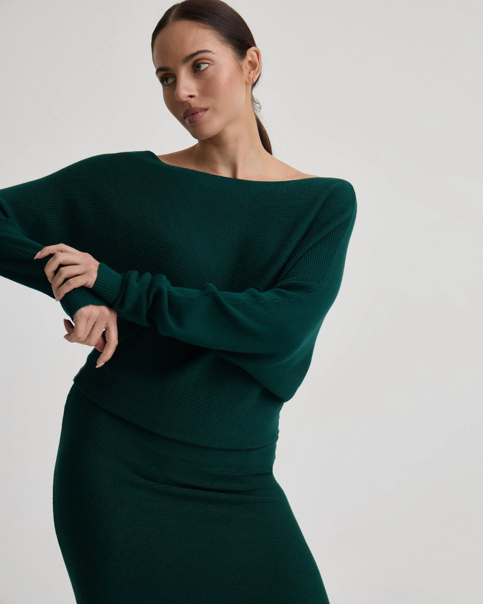 Juliette Knitted Rib Dress - Image 7