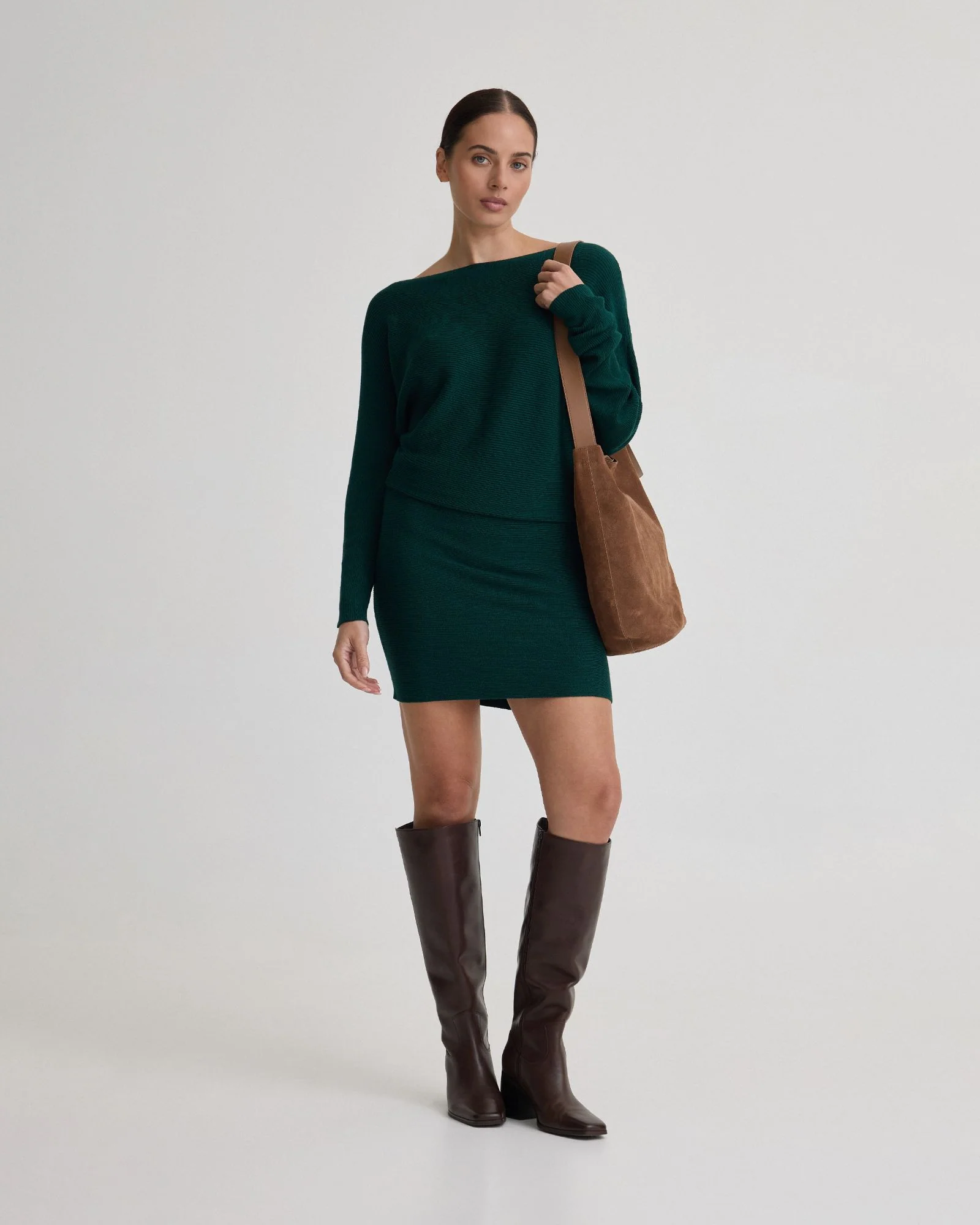 Juliette Knitted Rib Dress - Image 8
