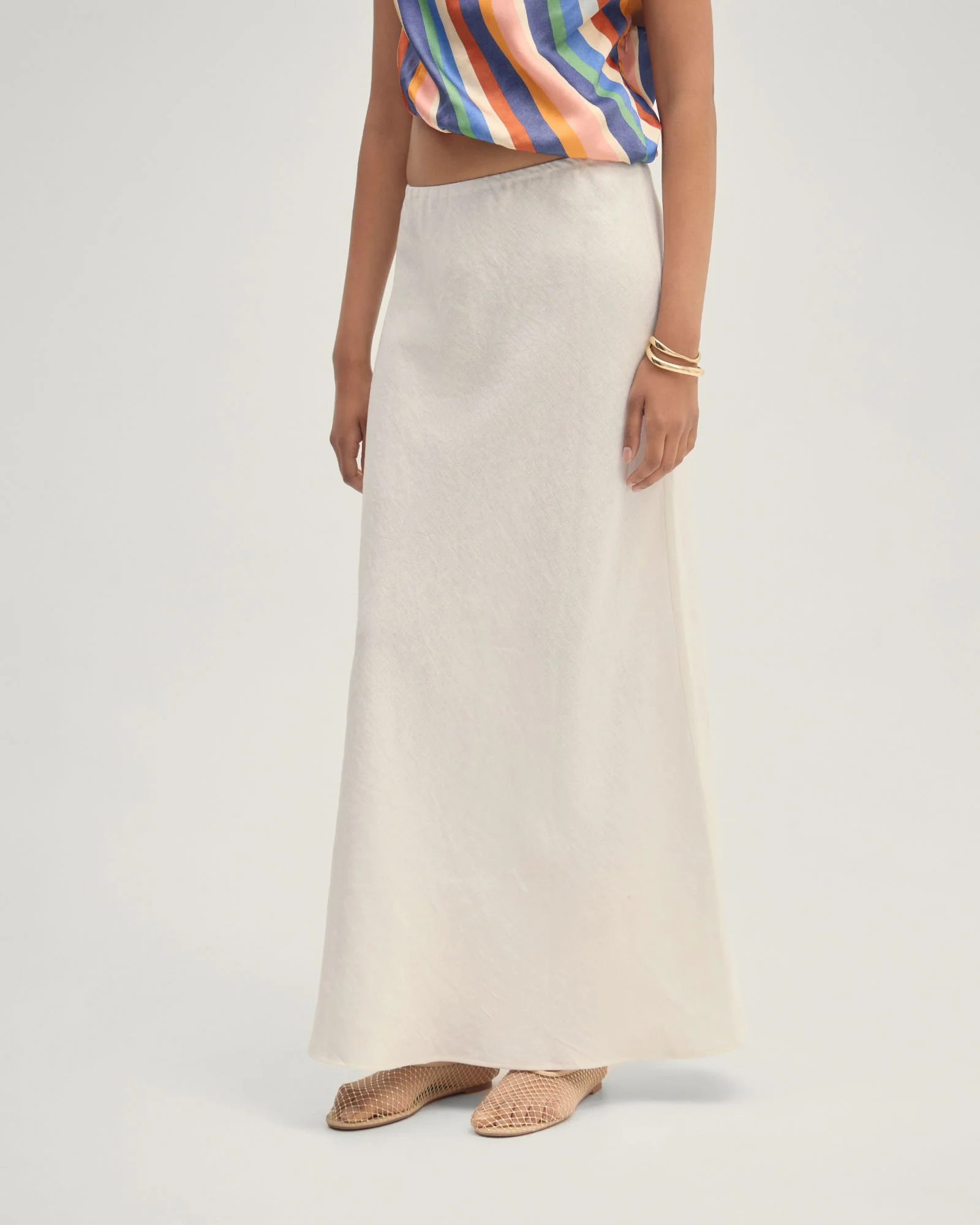 Kacie Linen Bias Skirt - Image 2