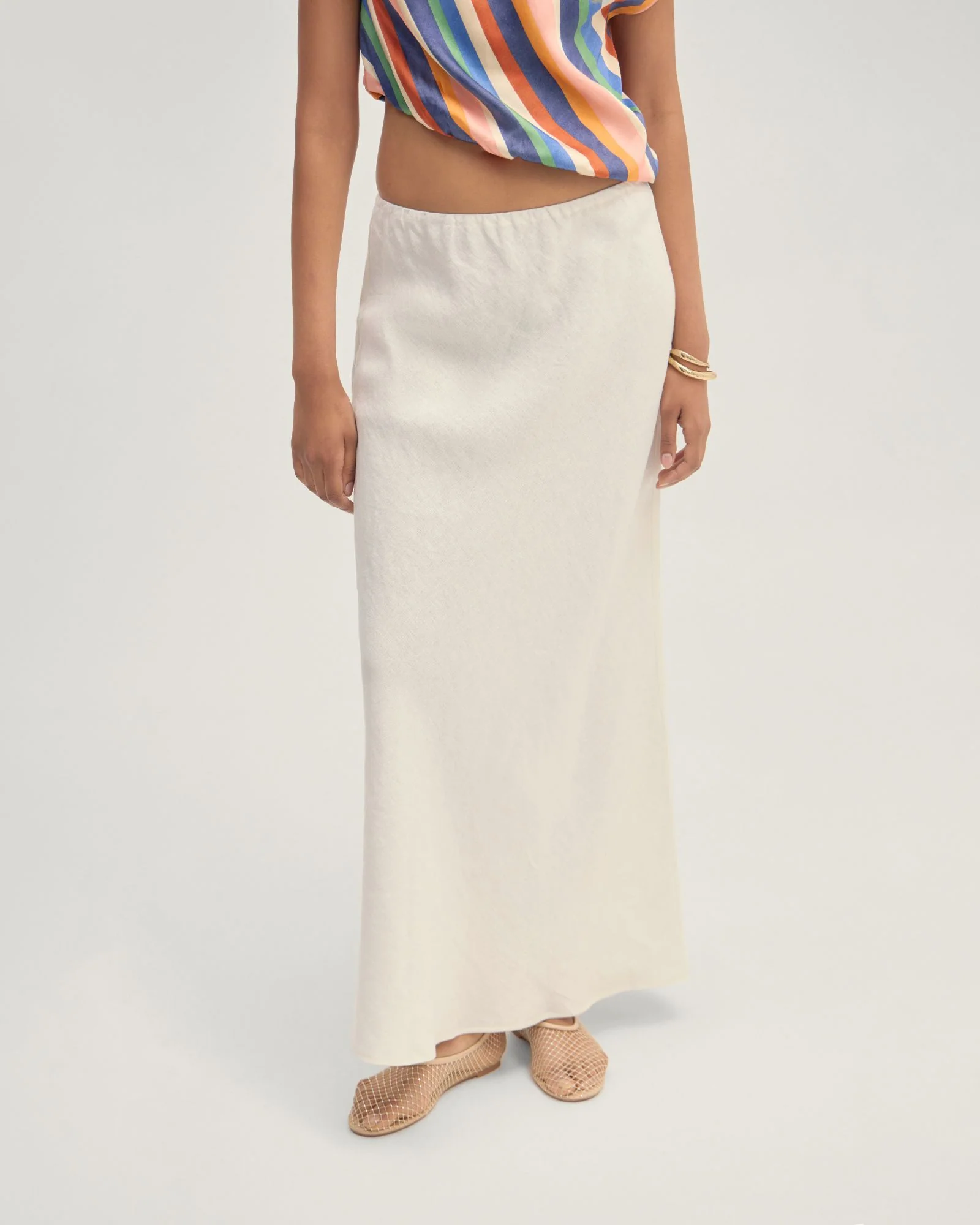 Kacie Linen Bias Skirt - Image 4