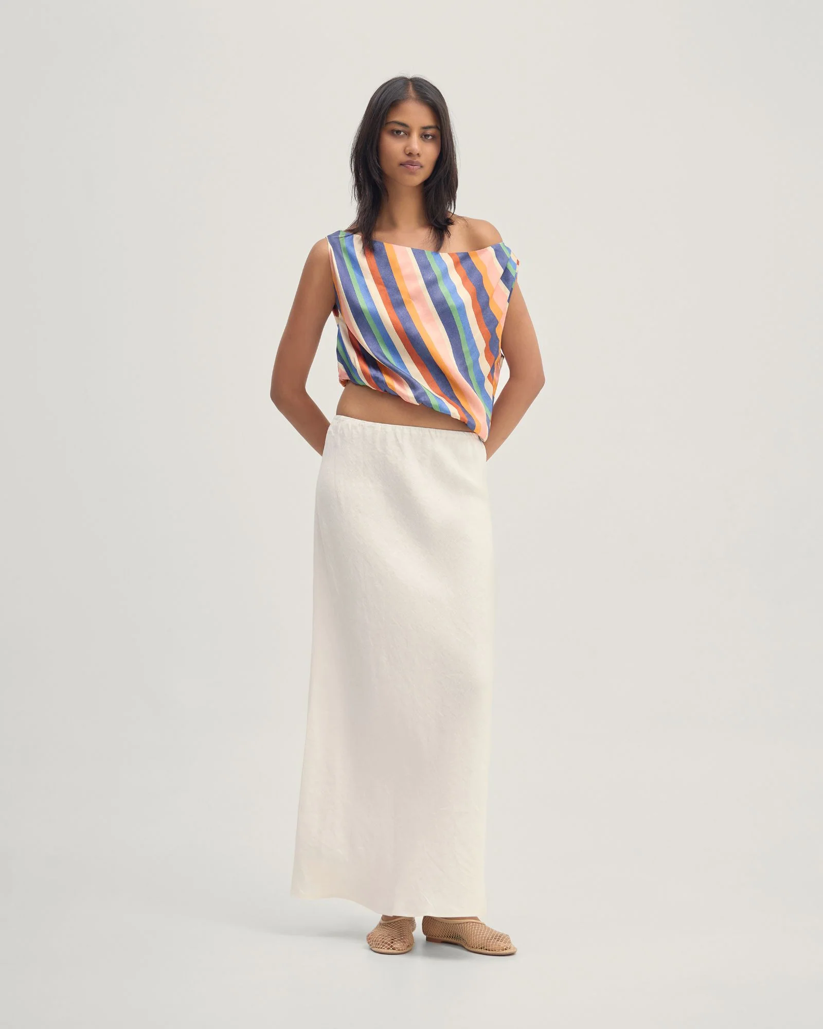 Kacie Linen Bias Skirt - Image 5