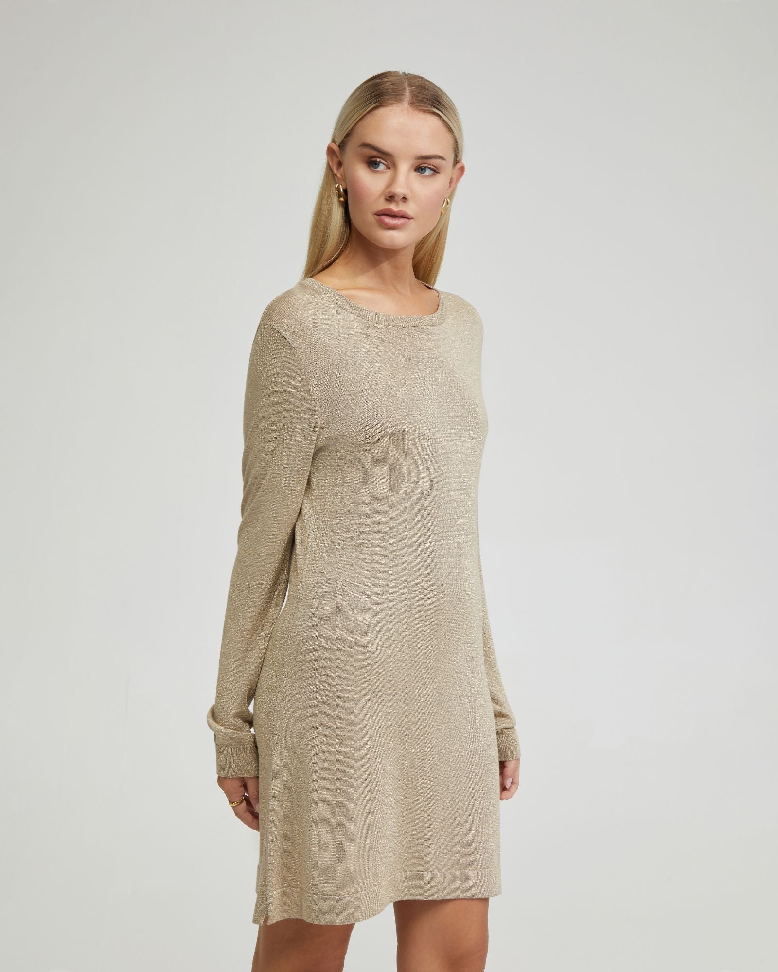 Katrine Metallic Mini Dress - Image 2