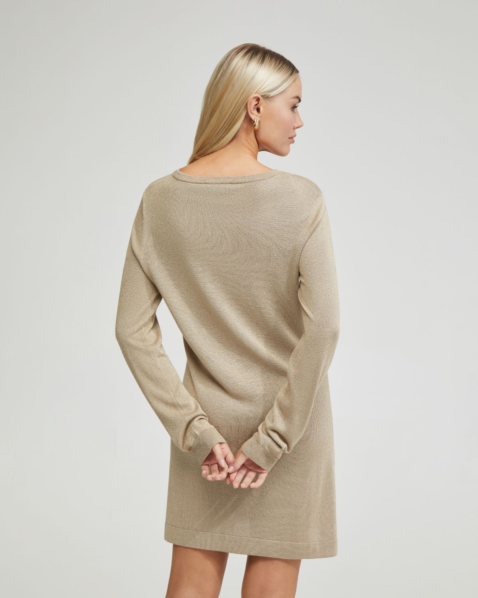 Katrine Metallic Mini Dress - Image 3