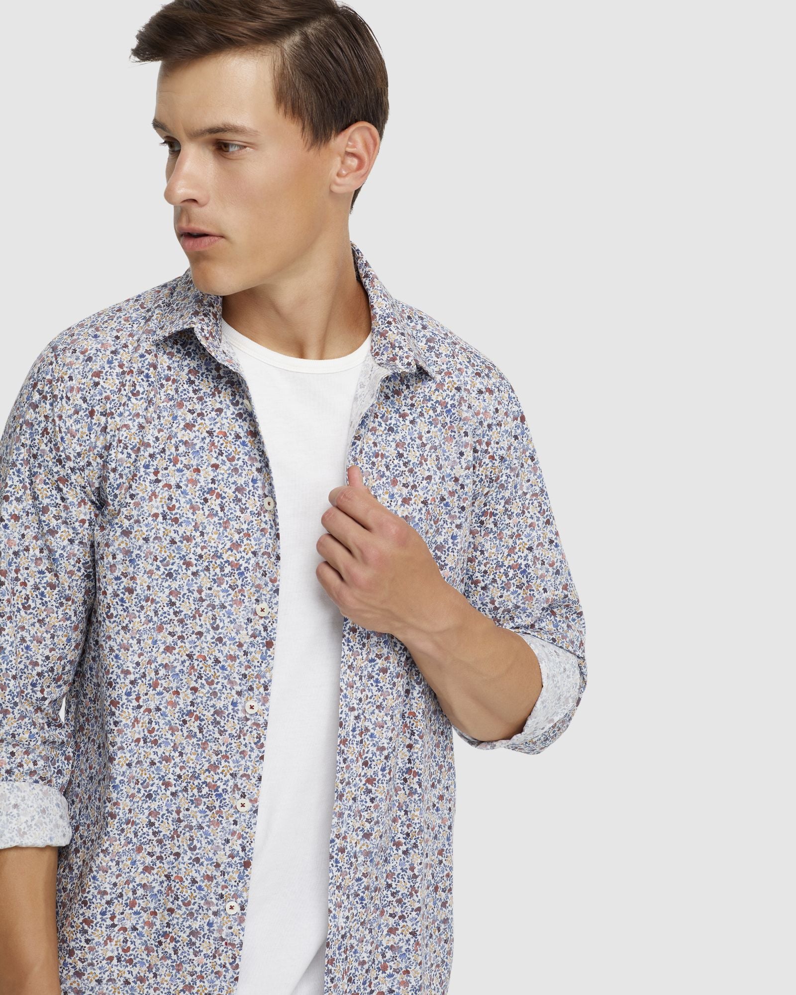 Kenton Floral Print Cotton Shirt - Image 10