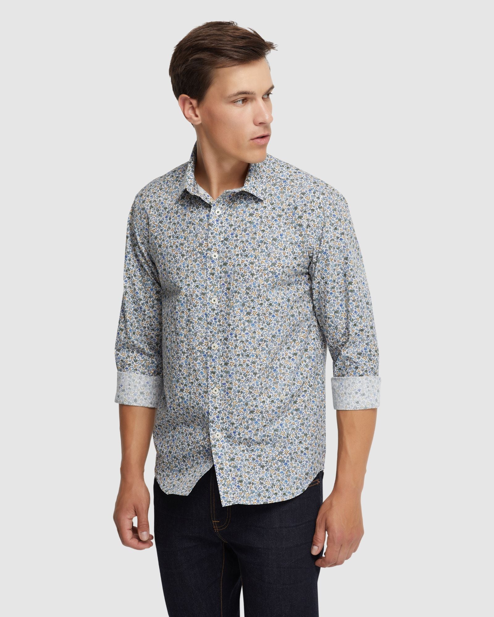 Kenton Floral Print Cotton Shirt - Image 2
