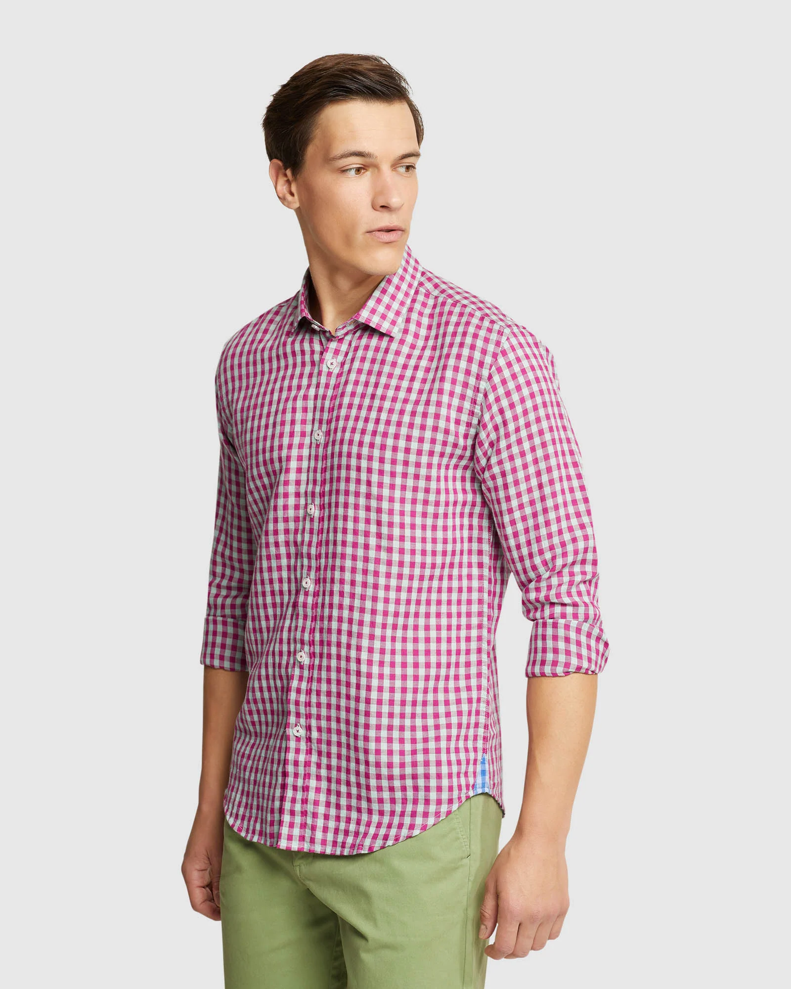 Kenton Linen Blend Checked Shirt - Image 8