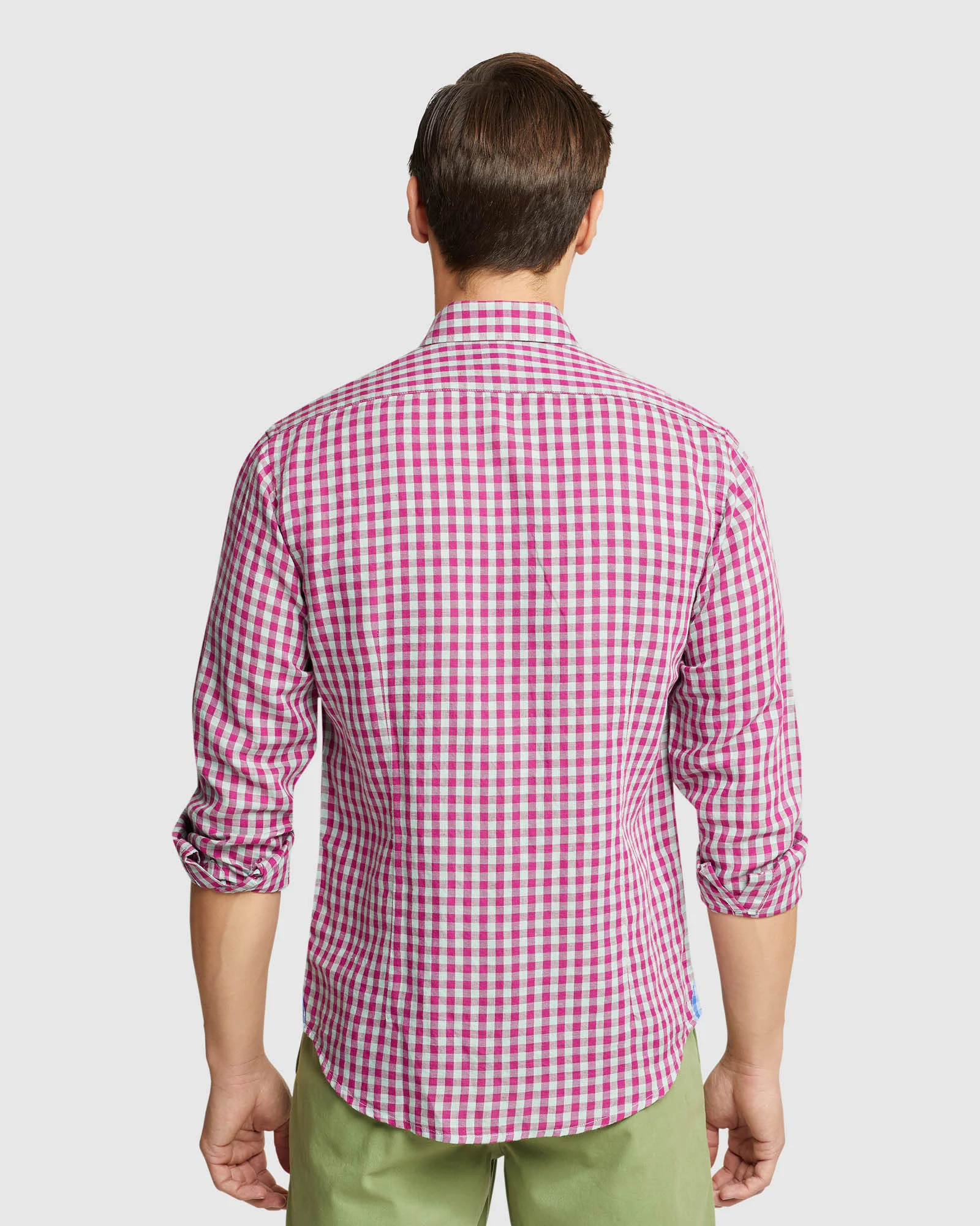 Kenton Linen Blend Checked Shirt - Image 9