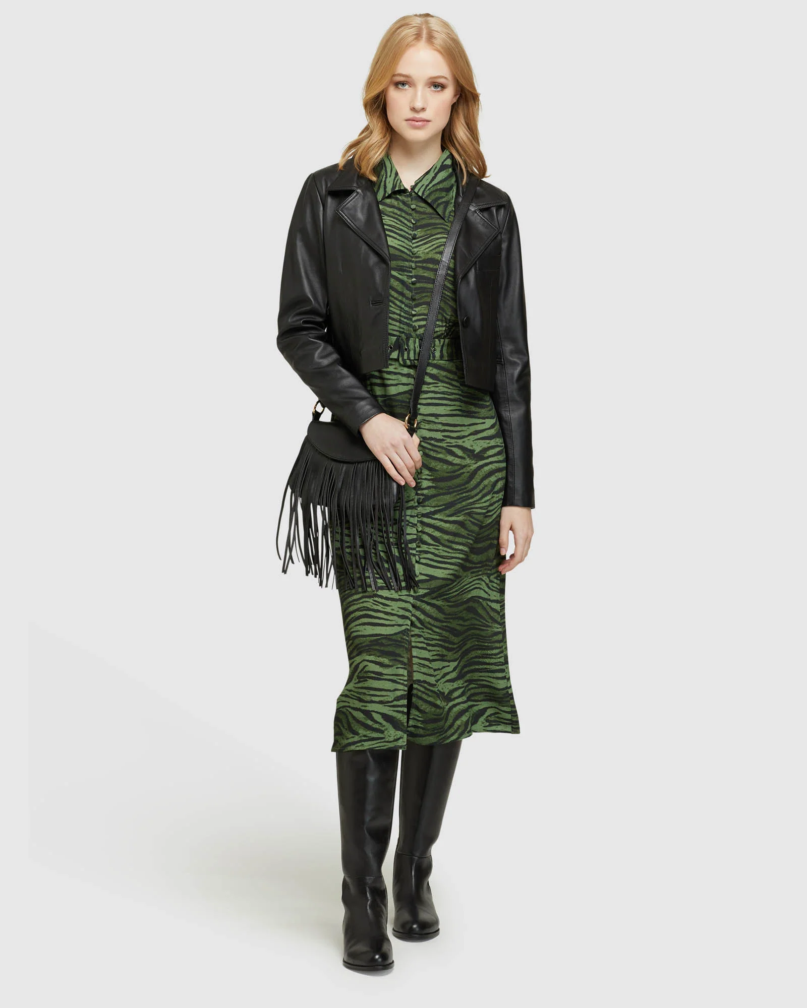 Kira Animal Print Dress - Image 7