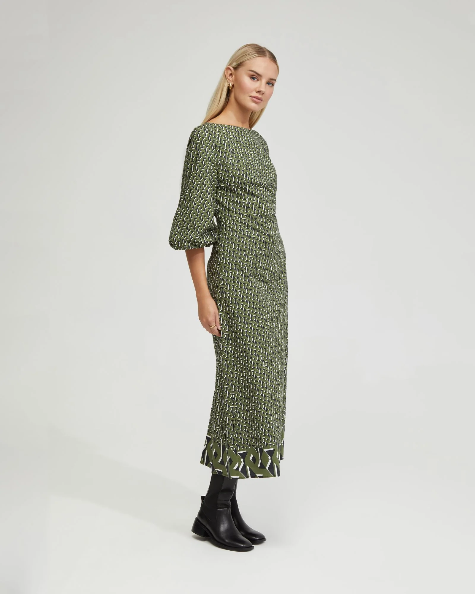 Krista Boarder Print Dress - Image 2