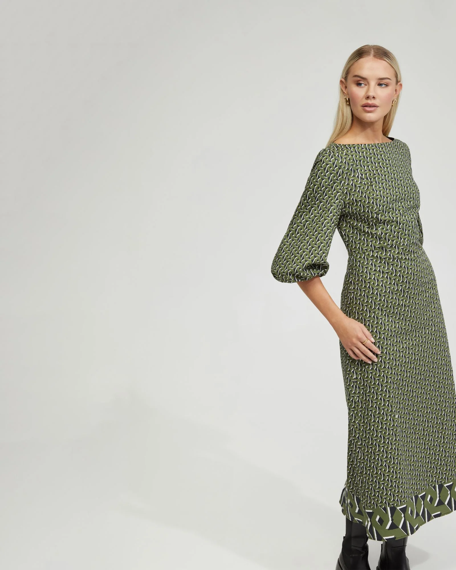 Krista Boarder Print Dress - Image 4