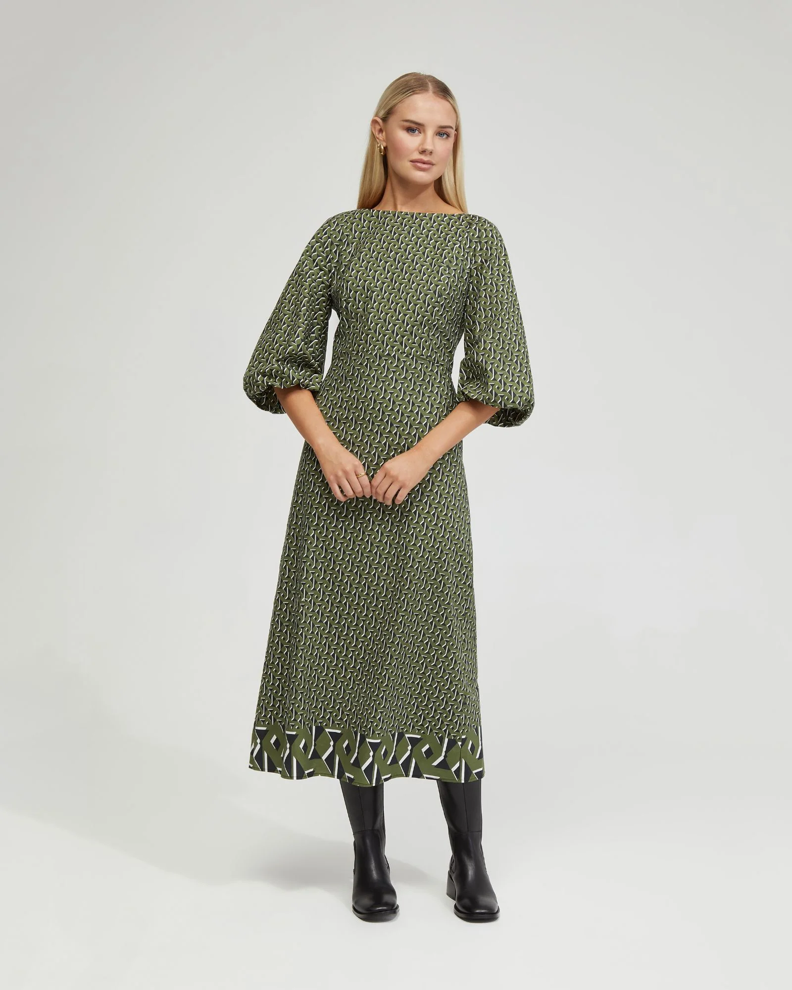 Krista Boarder Print Dress - Image 5